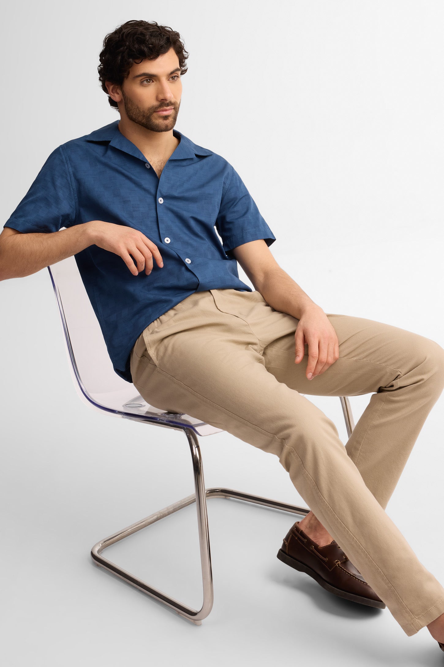 Chemise coupe régulière coton - Homme && MARIN