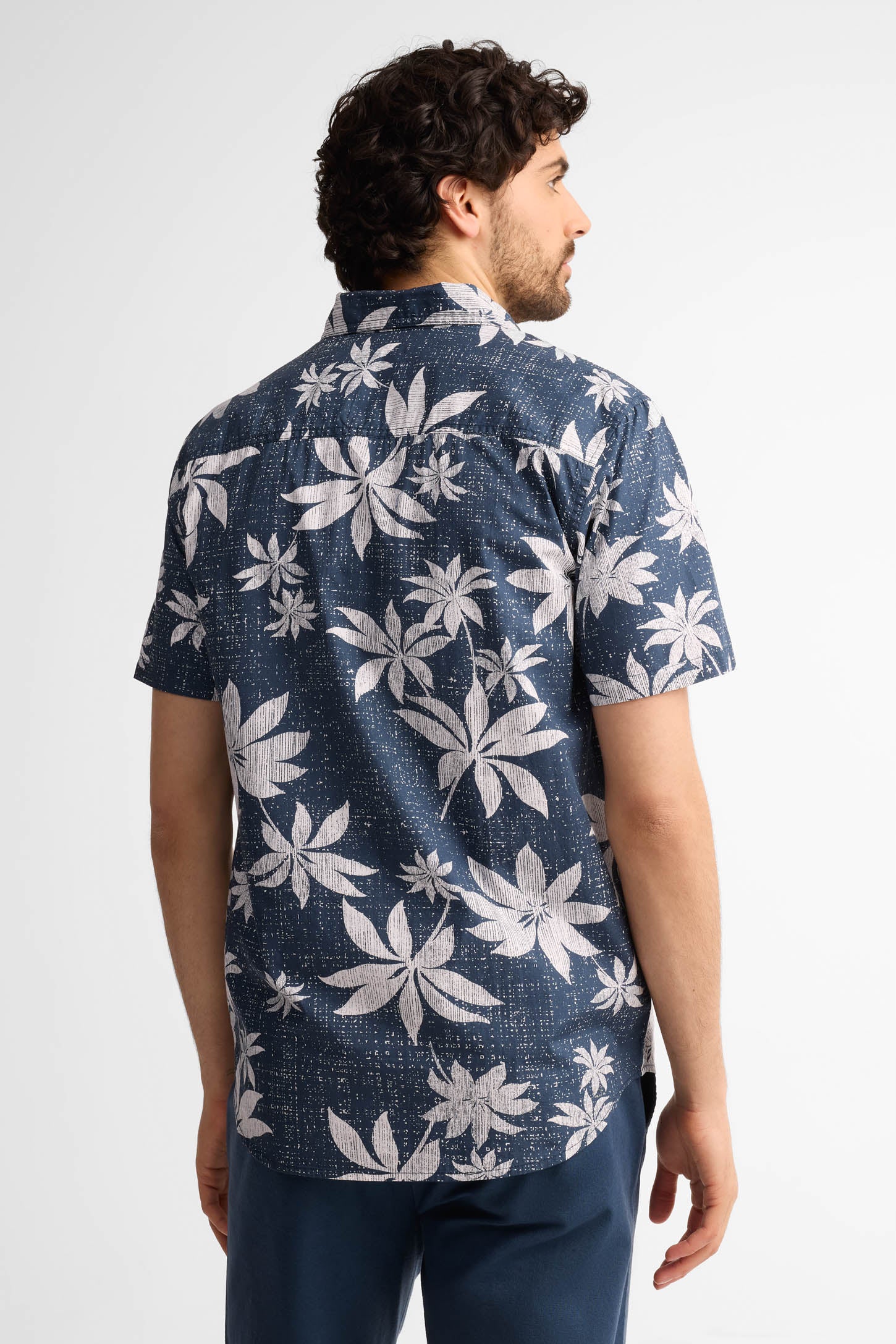 Chemise manches courtes coupe régulière coton - Homme && MARIN/MULTI