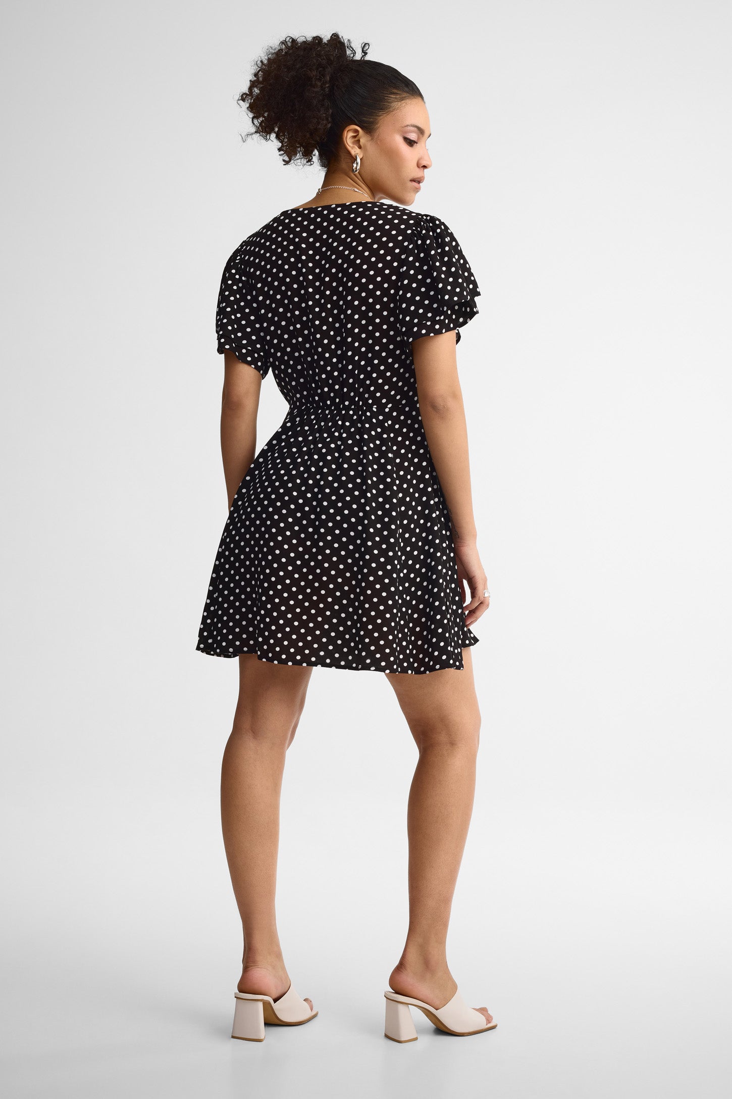 Robe manches courtes - Femme && NOIR/MULTI