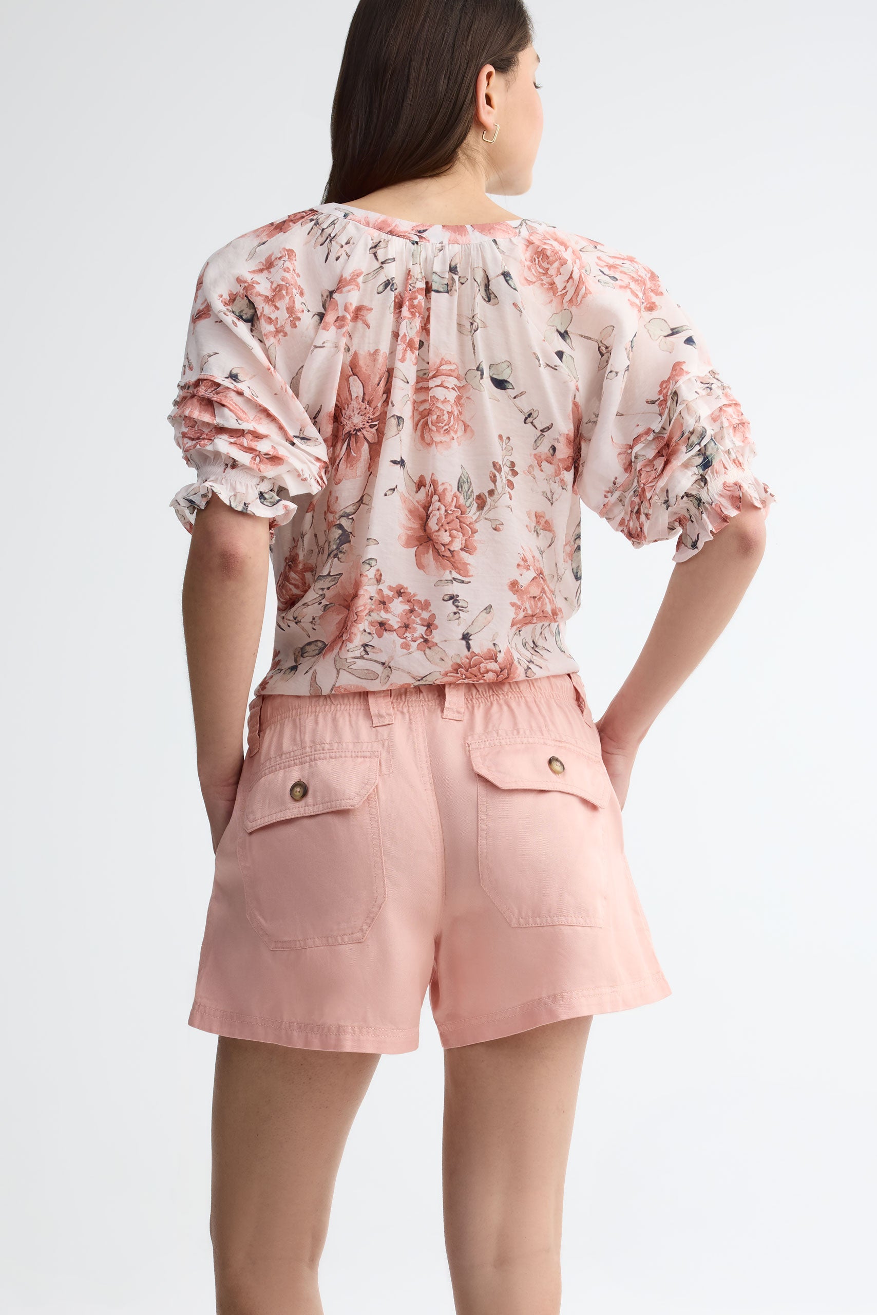 Chemisier manches 3/4 - Femme && ROSE MULTI