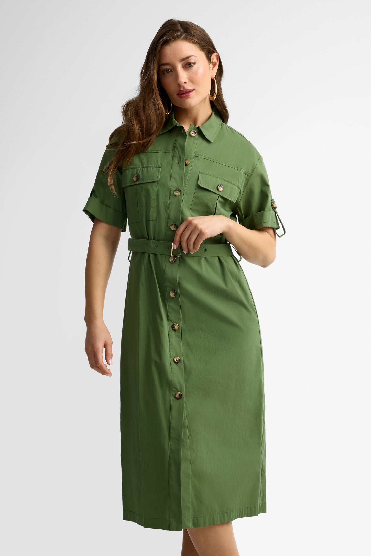 Robe maxi coton - Femme && KAKI
