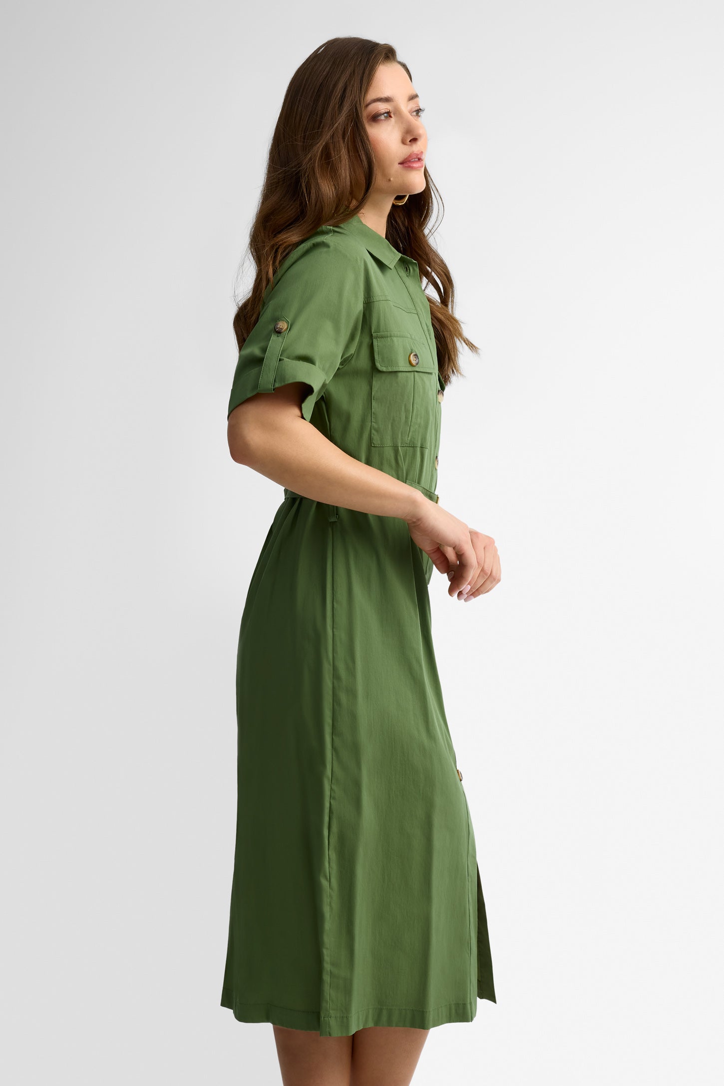 Robe maxi coton - Femme && KAKI