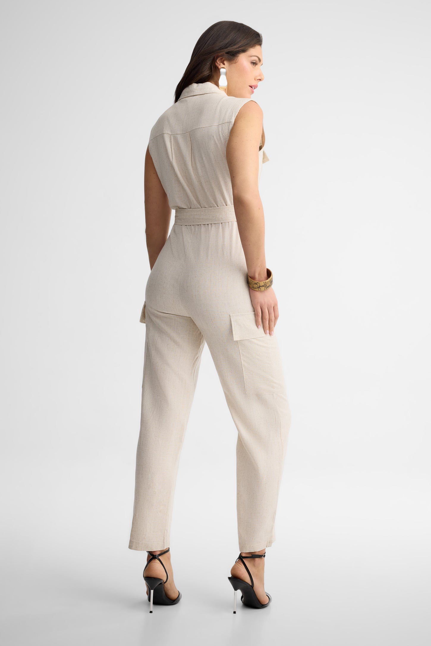 Combinaison jambe large - Femme && BEIGE