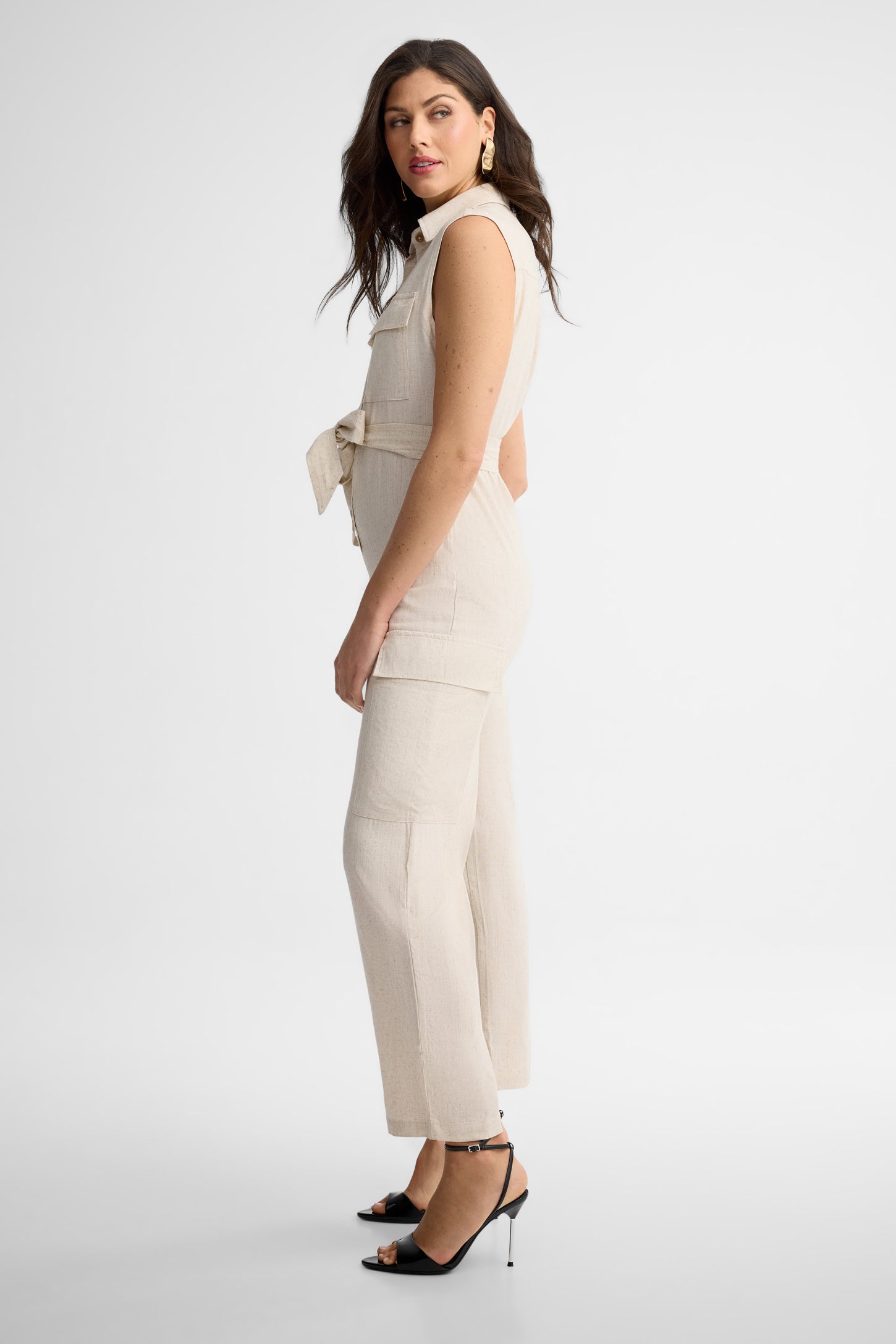 Combinaison jambe large - Femme && BEIGE