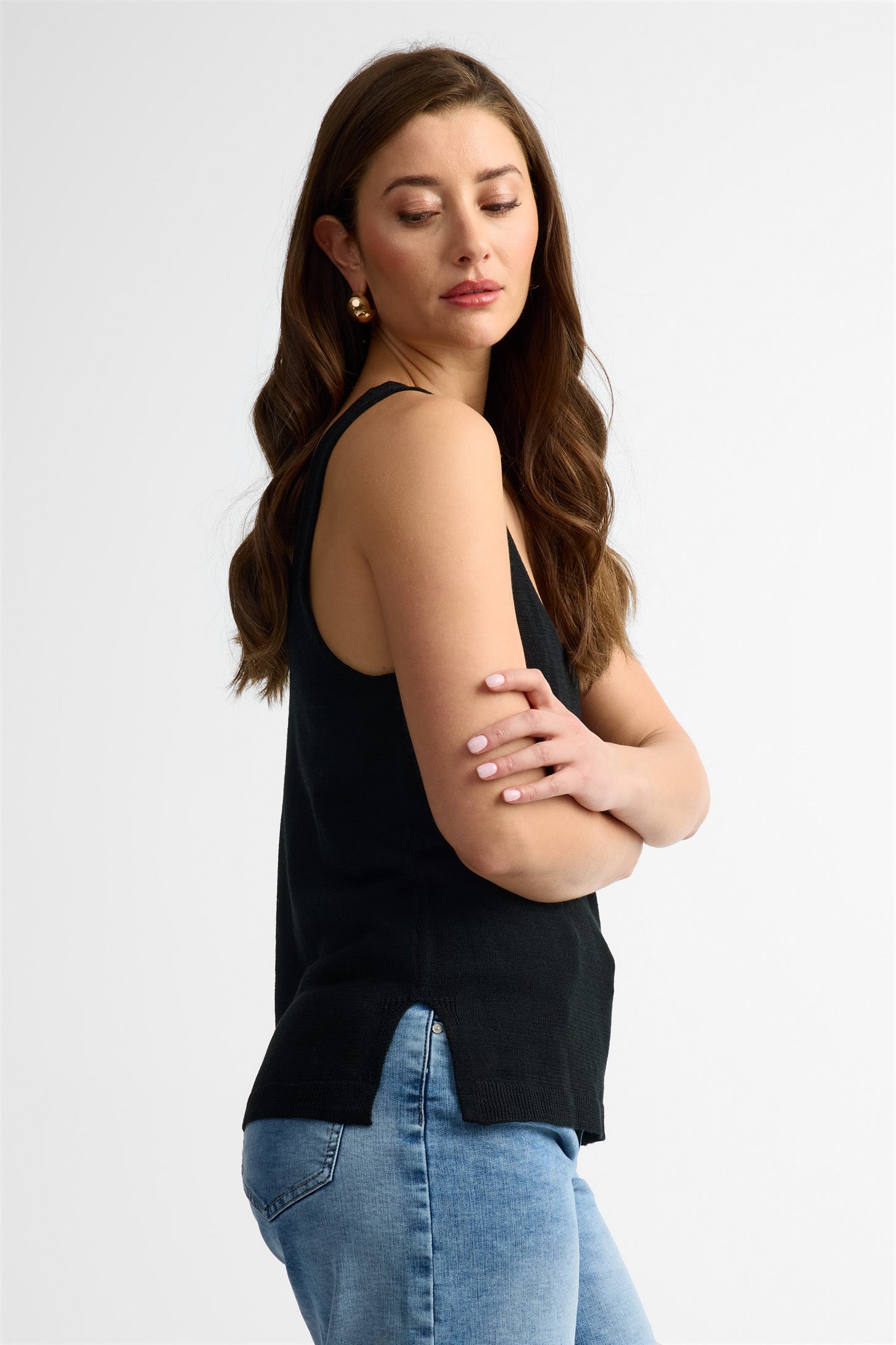 Camisole col dégagé - Femme && NOIR