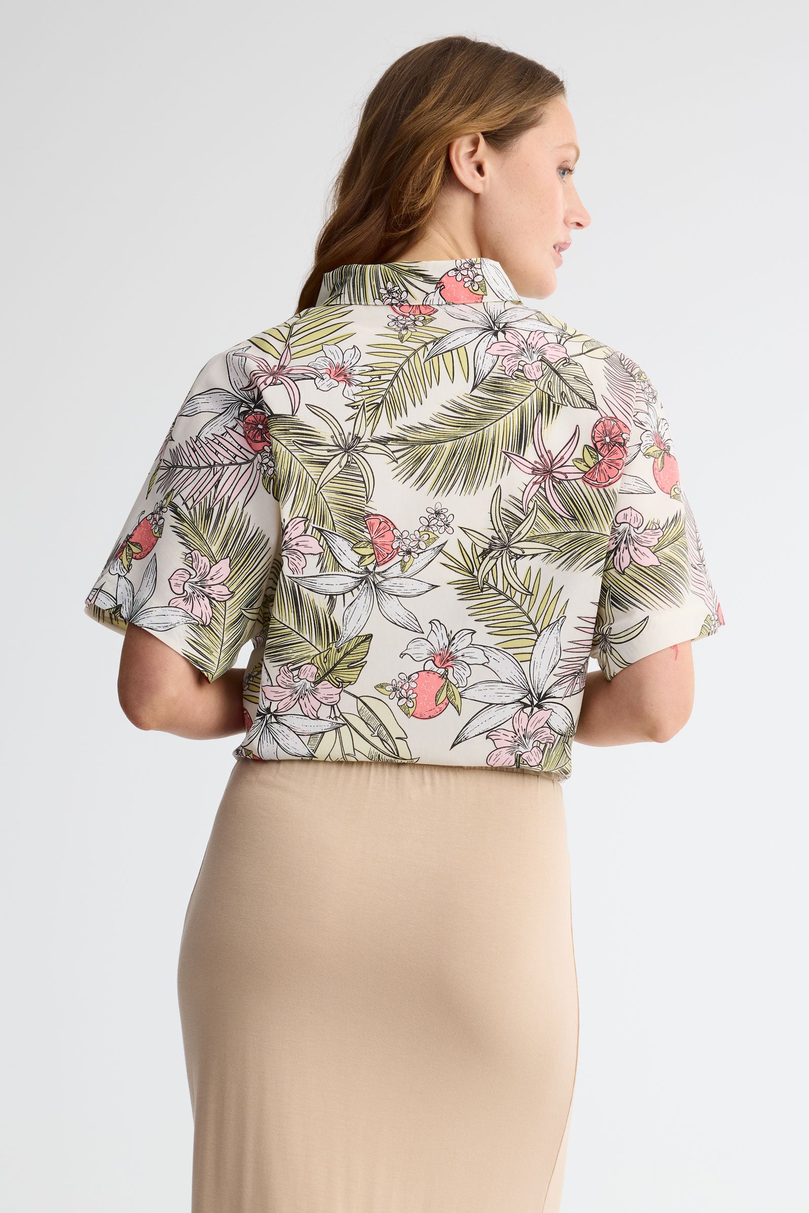 Chemisier manches courtes challis - Femme && JAUNE/MULTI