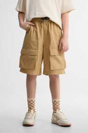 Short cargo en twill - Ado garçon && BRUN