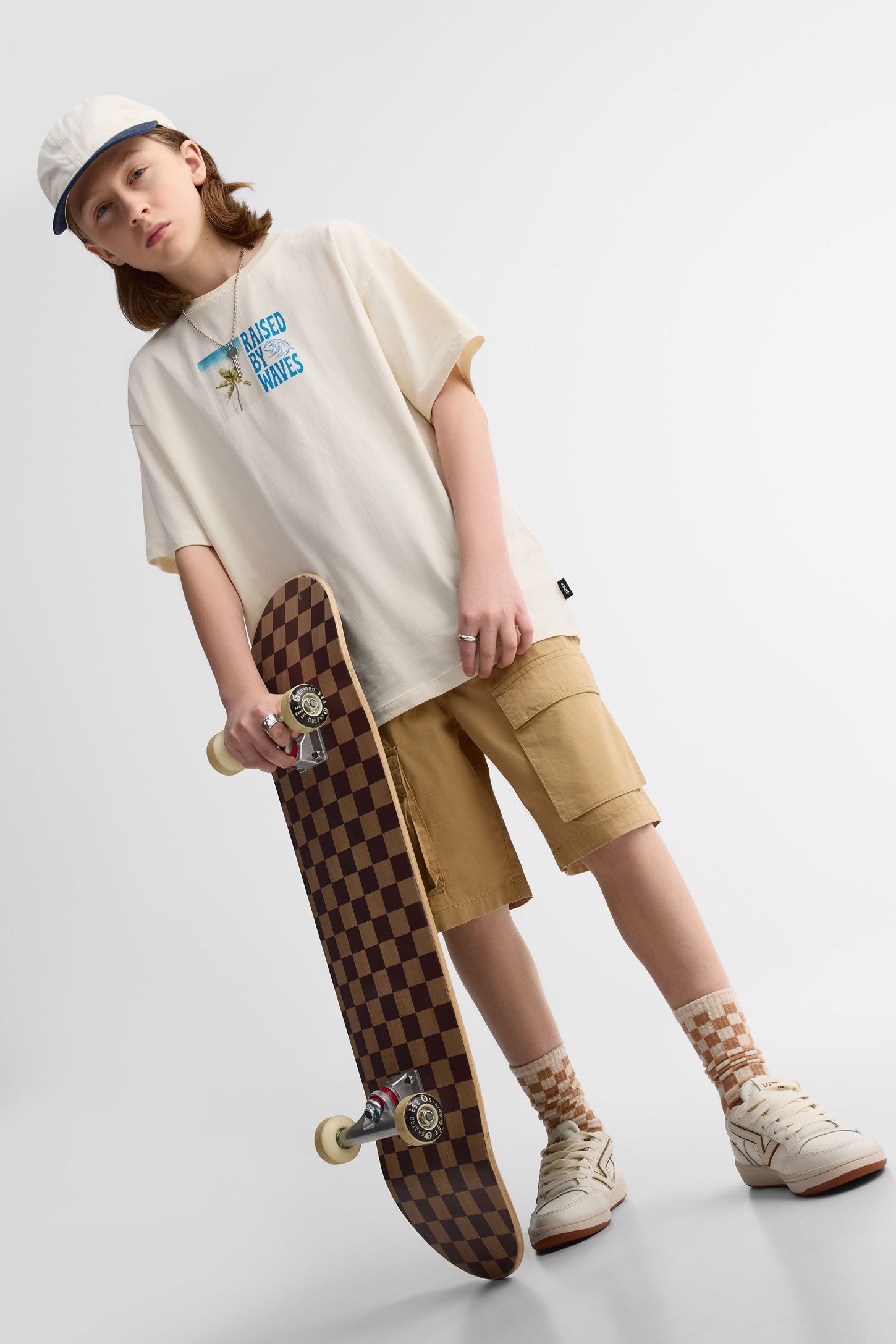 Short cargo en twill - Ado garçon && BRUN