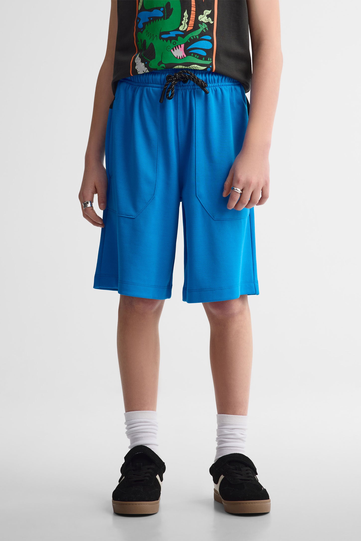Short bermuda ample coton - Ado garçon && BLEU