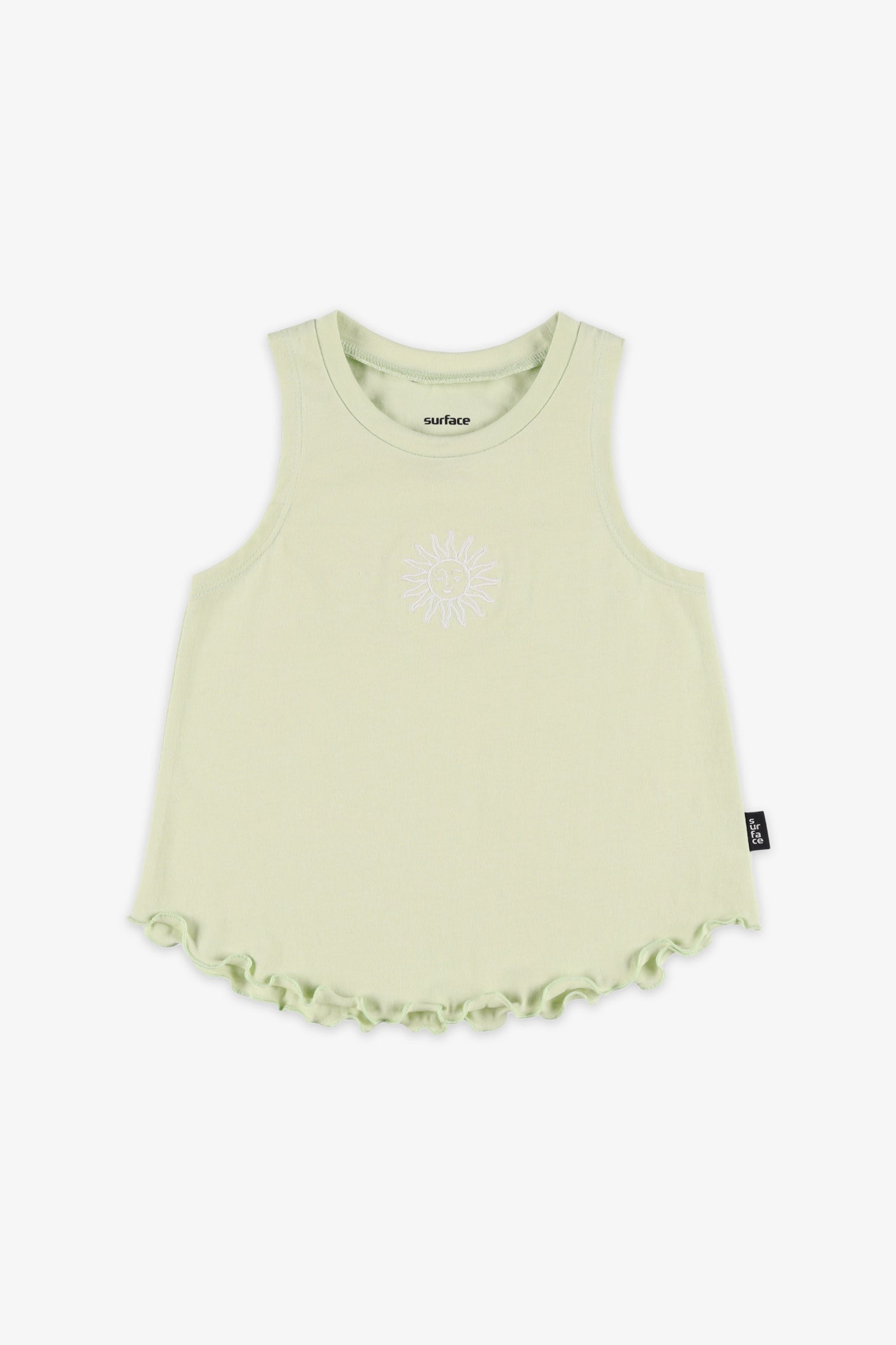 Camisole col rond coton - Enfant fille && VERT PALE