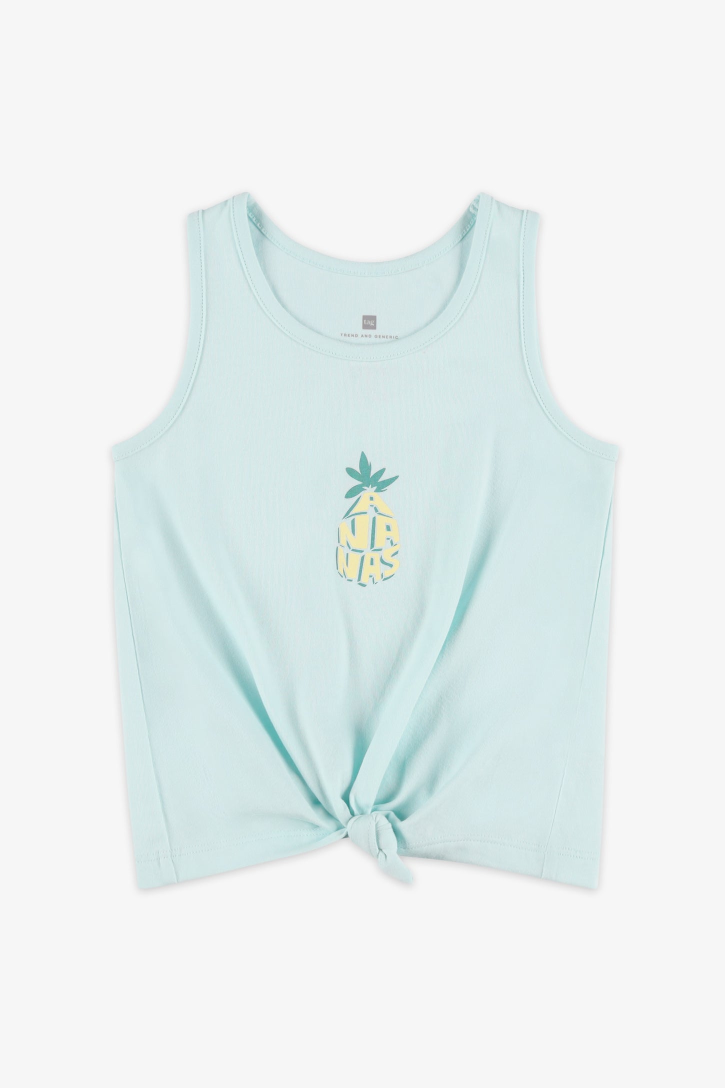 Camisole avec nœud au-devant coton, 2/20$ - Enfant fille && BLEU