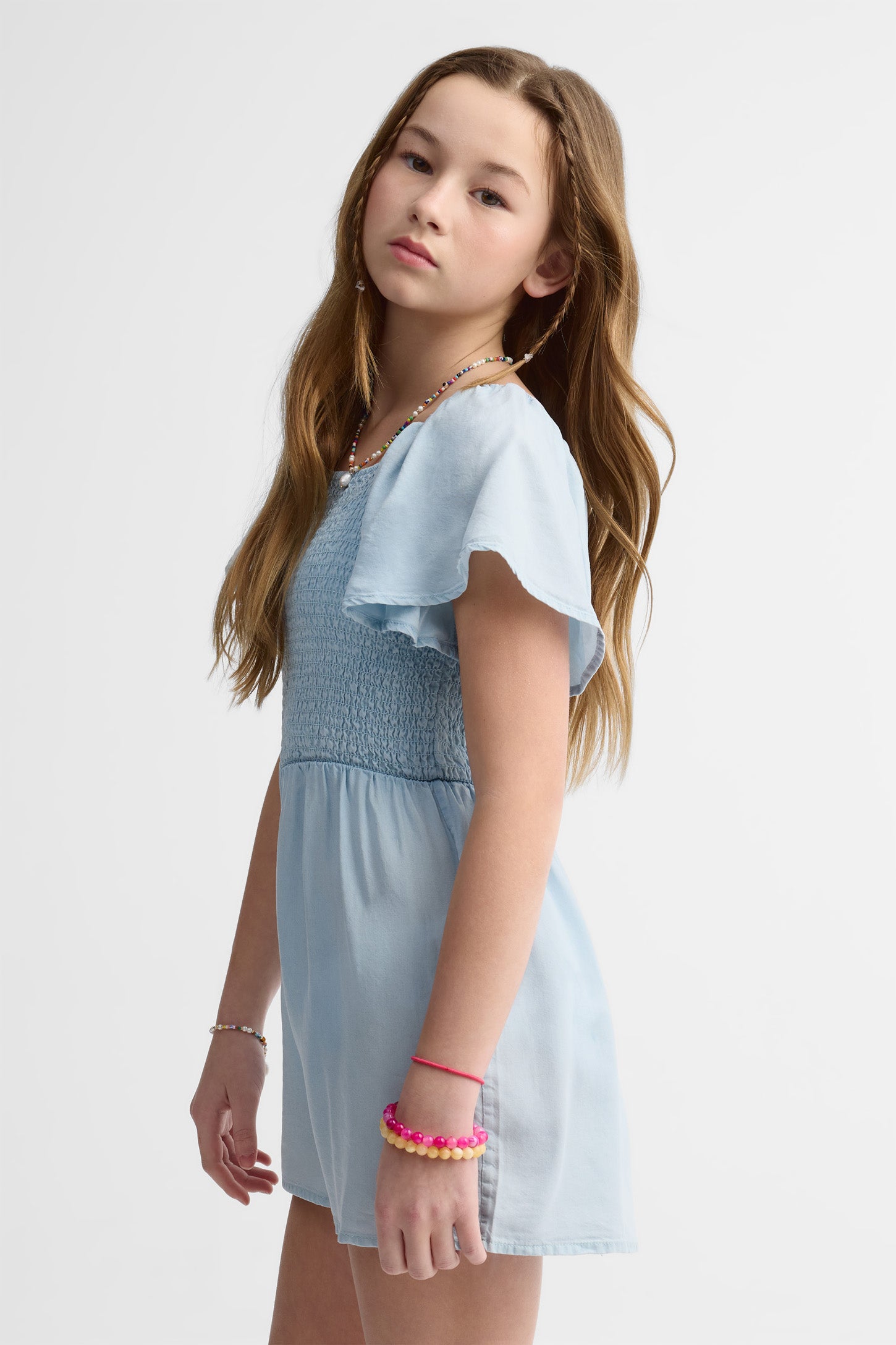 Combi-short en lyocell - Ado fille && BLEU PALE