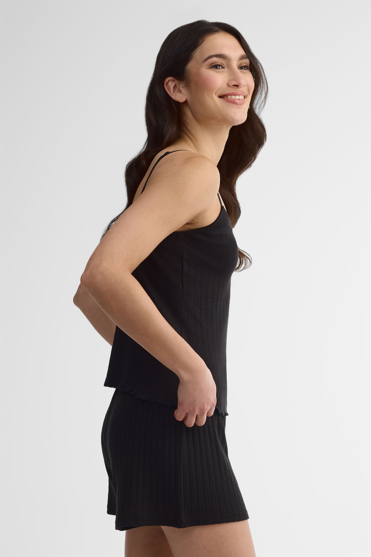 Camisole bretelles fines - Femme && NOIR