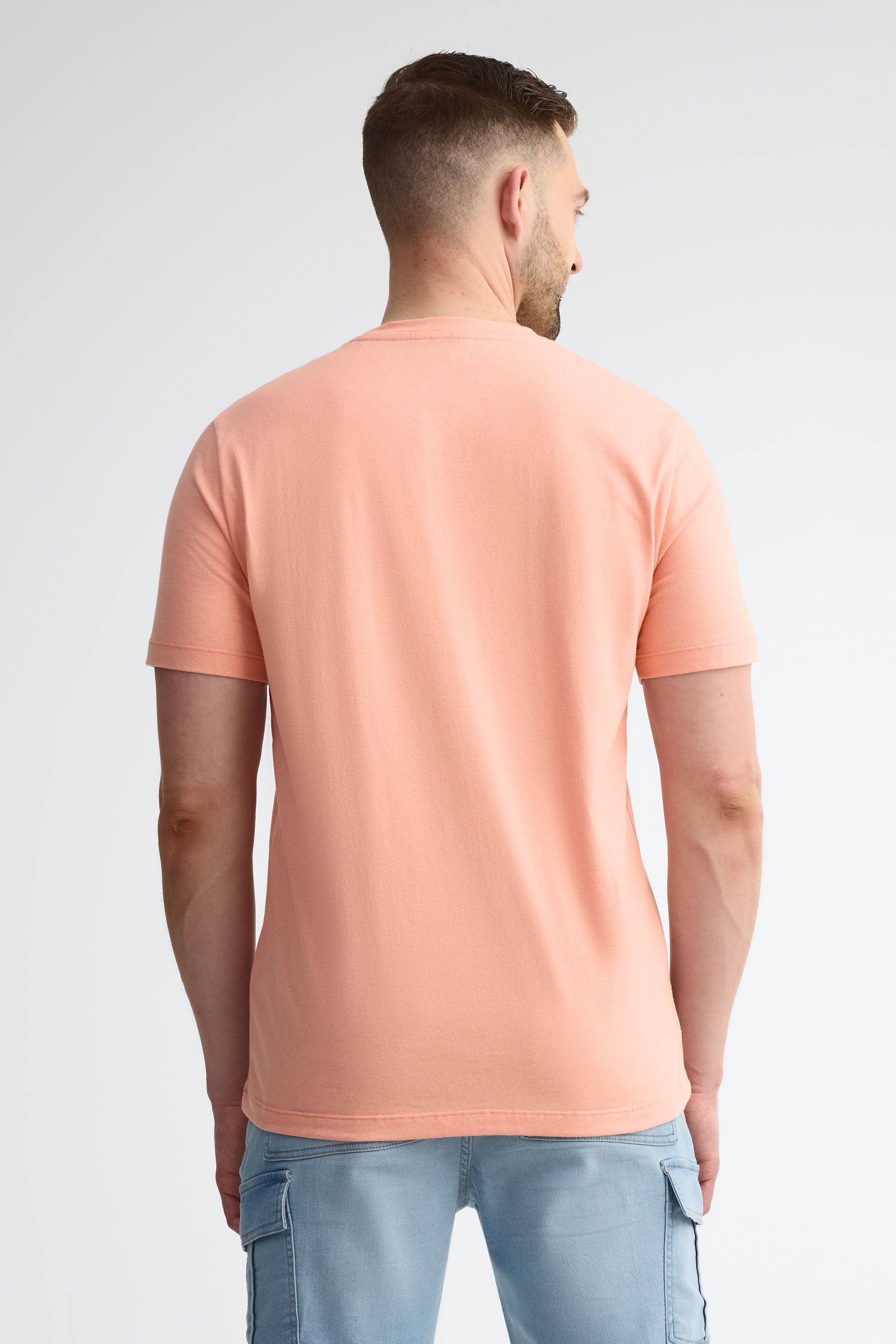 T-shirt col rond à poche coton, 2/30$ - Homme && ROSE