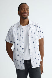Chemise manches courtes imprimée - Homme && BLANC MULTI