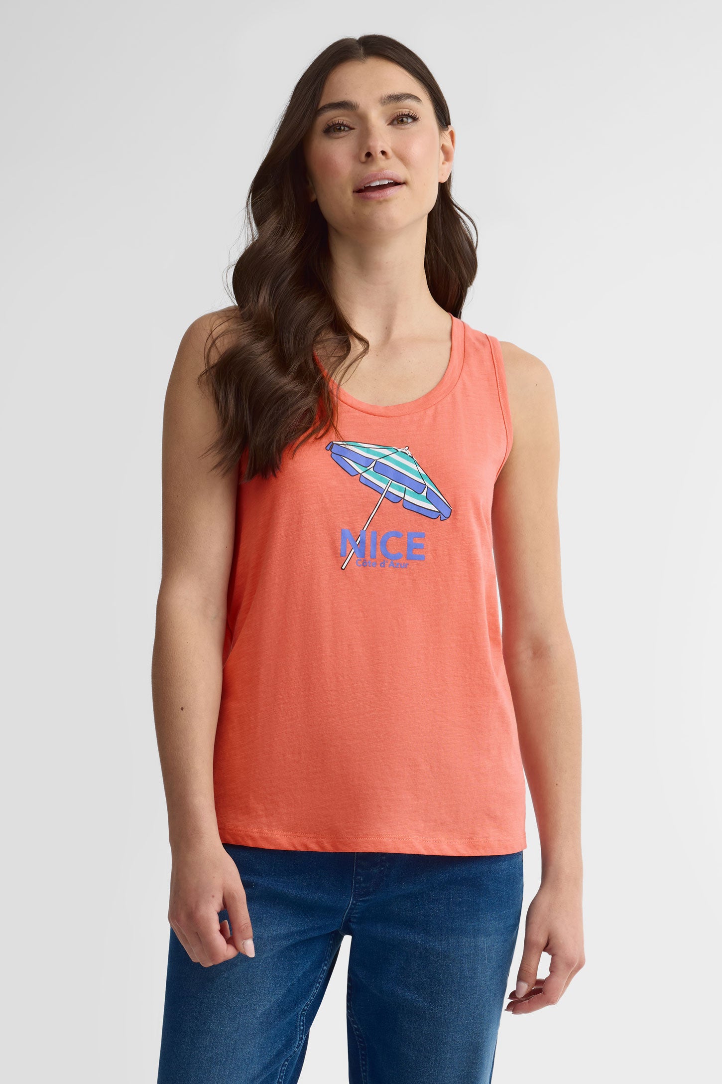 Camisole col dégagé coton, 2/30$ - Femme && CORAIL