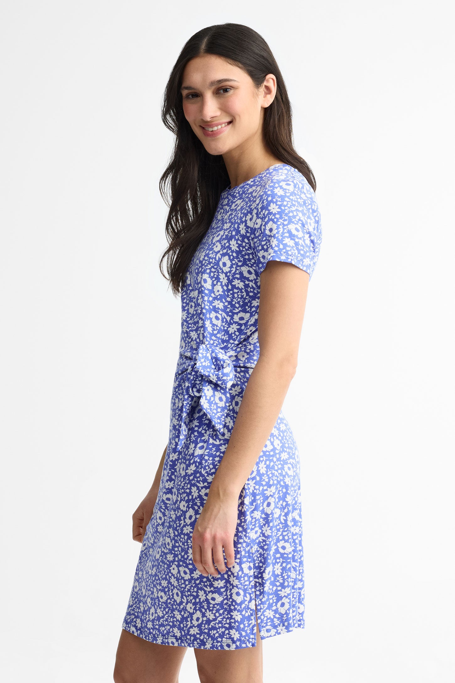 Robe Manches Courtes Bande Contraste