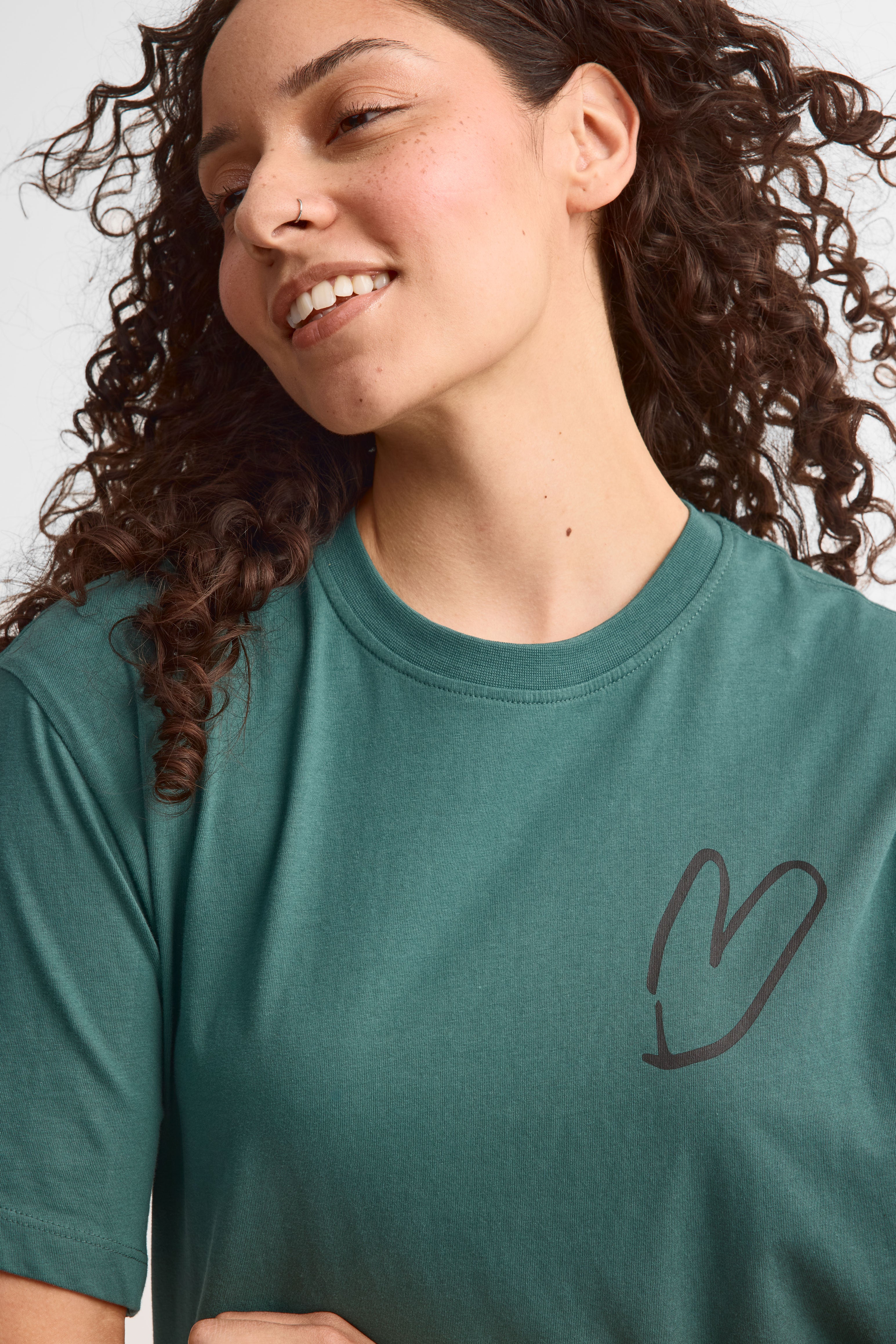 T-shirt col rond imprimé - Adulte unisexe && VERT