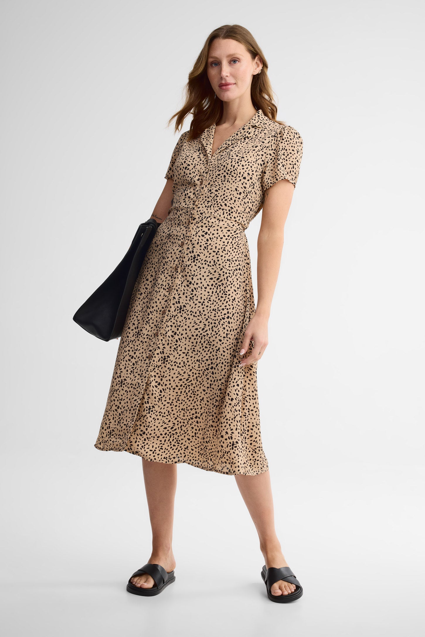 Robe chemisier à manches courtes – Femme && BRONZÉ