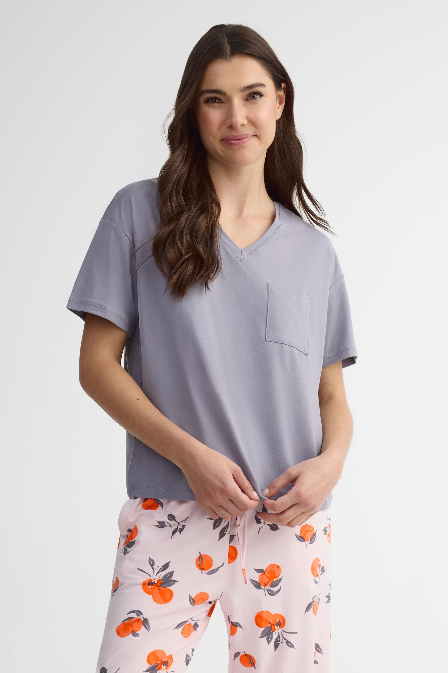 T-shirt pyjama moss - Femme && GRIS