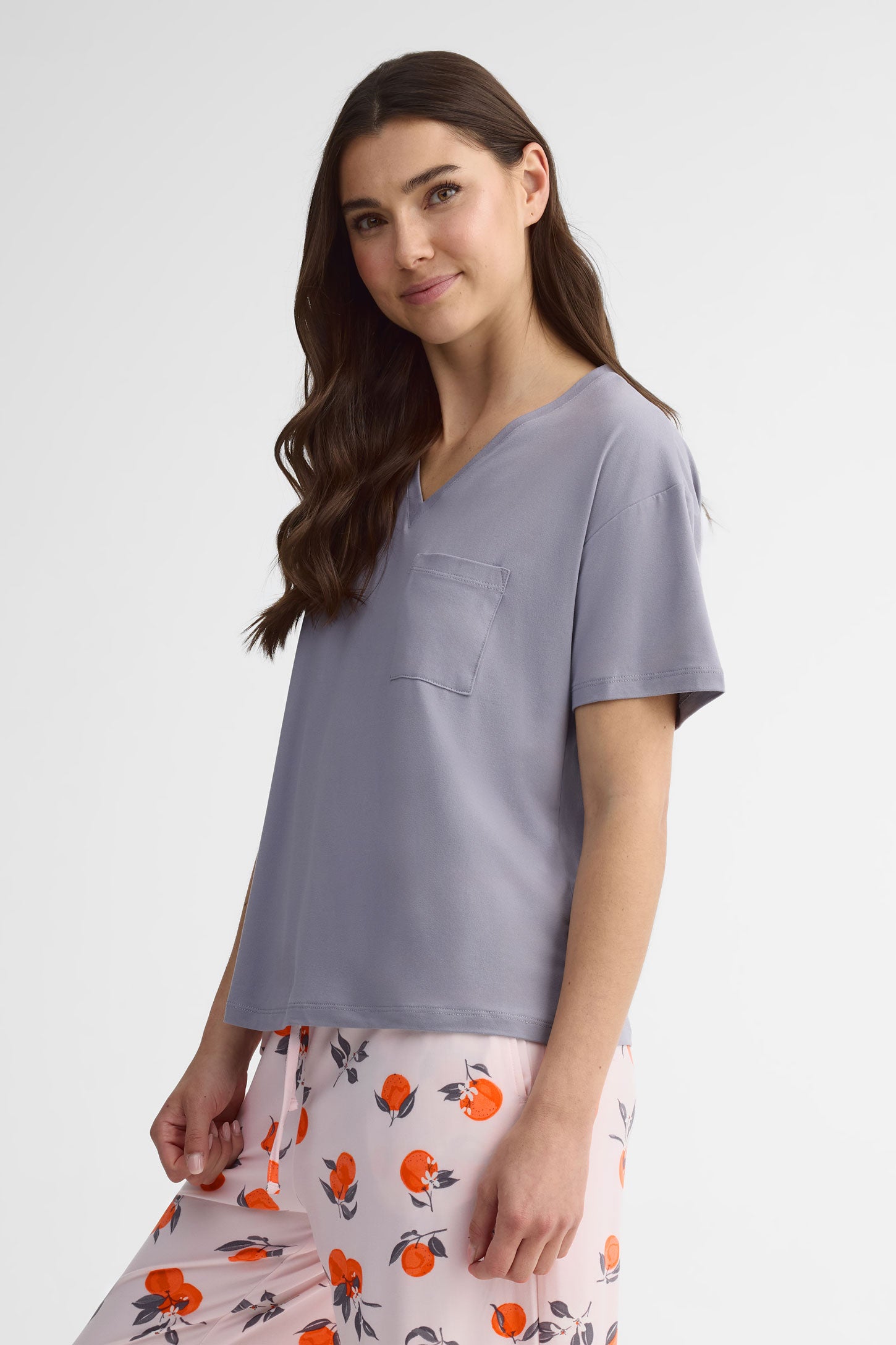 T-shirt pyjama moss - Femme && GRIS