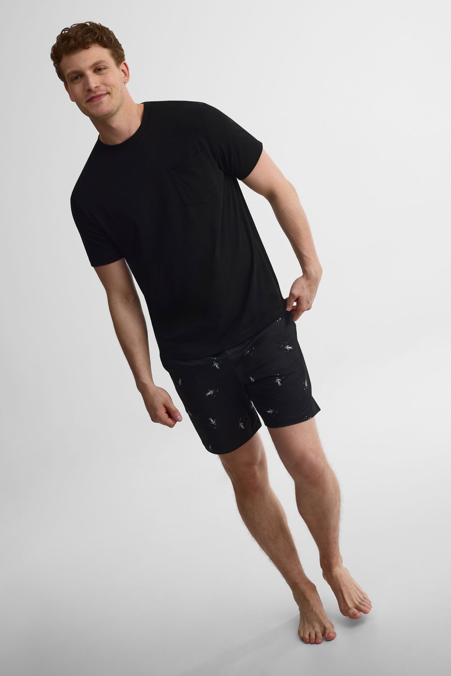 Short pyjama moss, 2/40$ - Homme && NOIR/MULTI