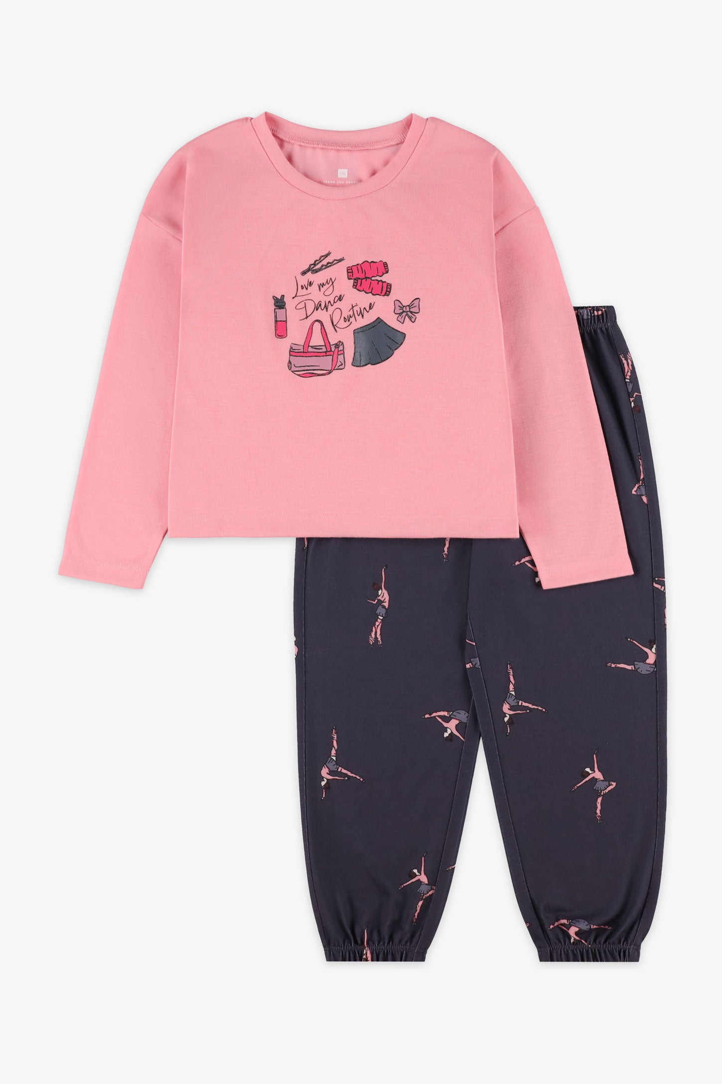 Pyjama 3-pièces imprimé - Enfant fille && ROSE