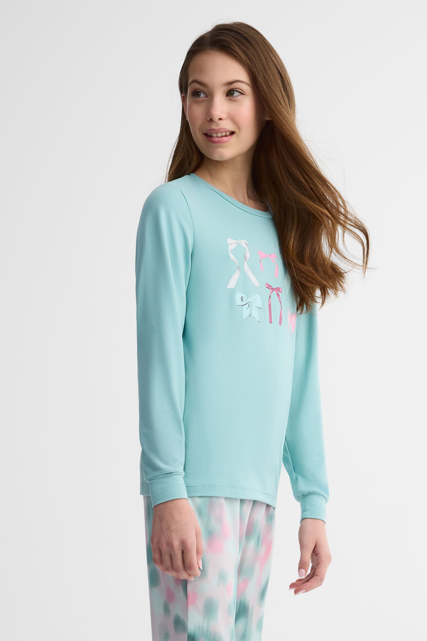 Pyjama 2 pièces imprimé - Ado fille 2/40$ && AQUA