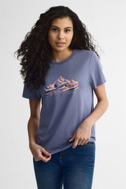 T-shirt col rond coton bio - Femme && GRIS