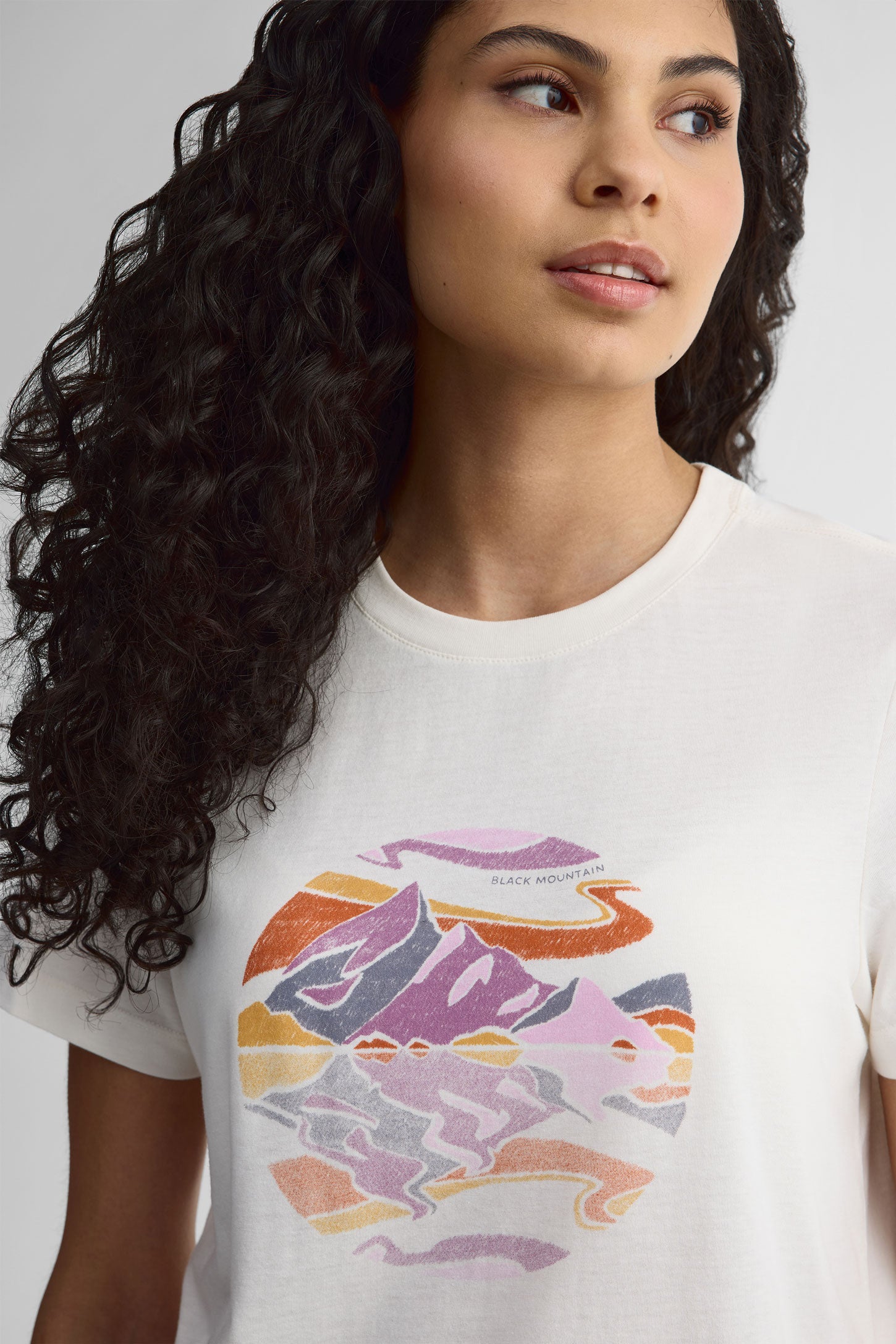 T-shirt col rond coton bio - Femme && BLANC CASSÉ