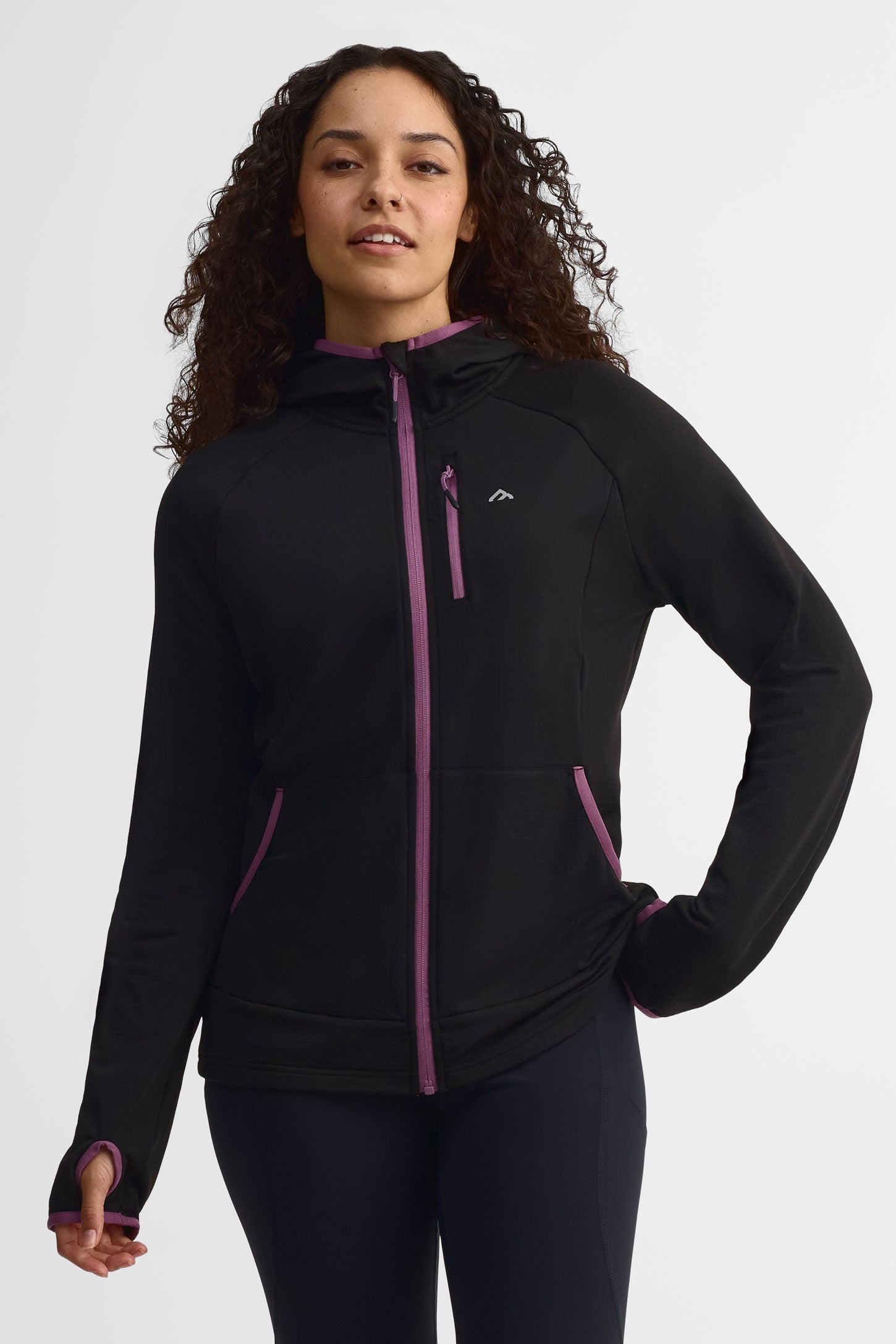 Veste longues à capuchon - Femme && NOIR
