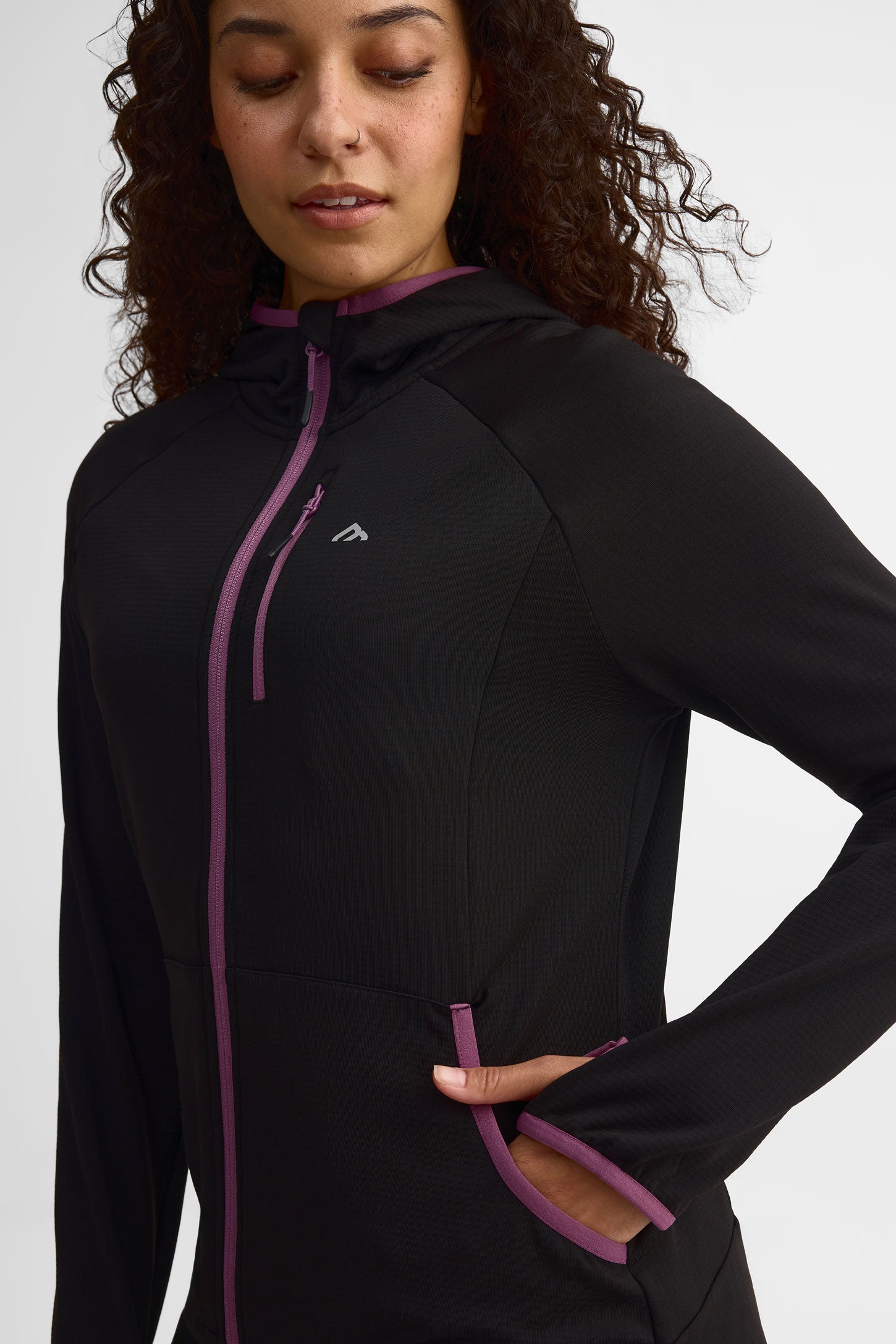 Veste longues à capuchon - Femme && NOIR