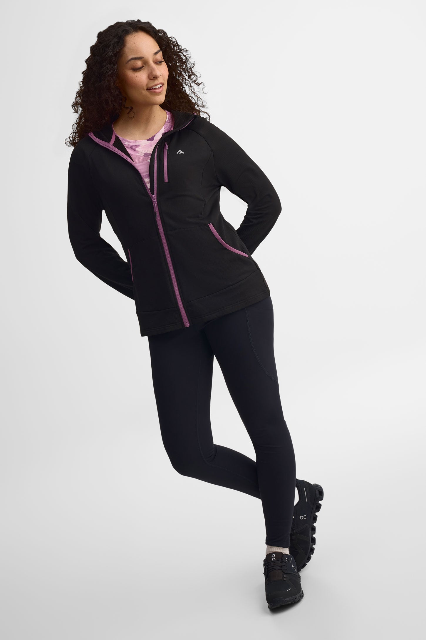 Veste longues à capuchon - Femme && NOIR