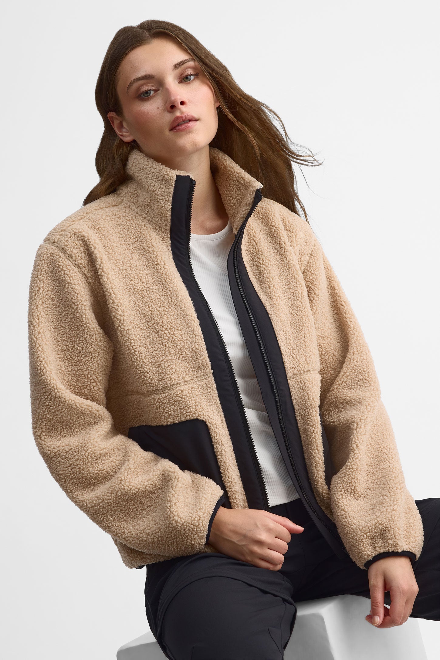 Veste en sherpa - Femme && BEIGE
