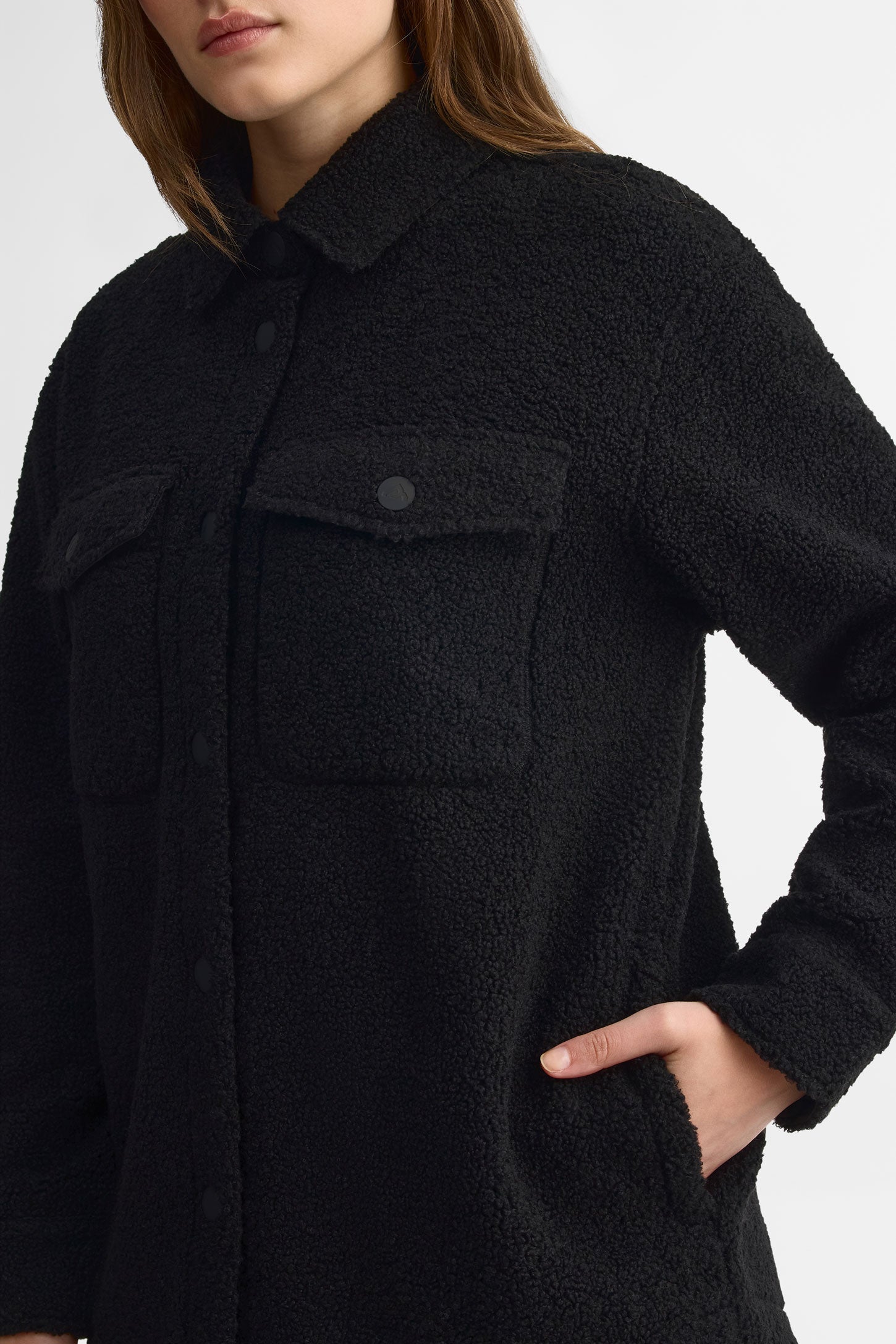 Veste en sherpa - Femme && NOIR