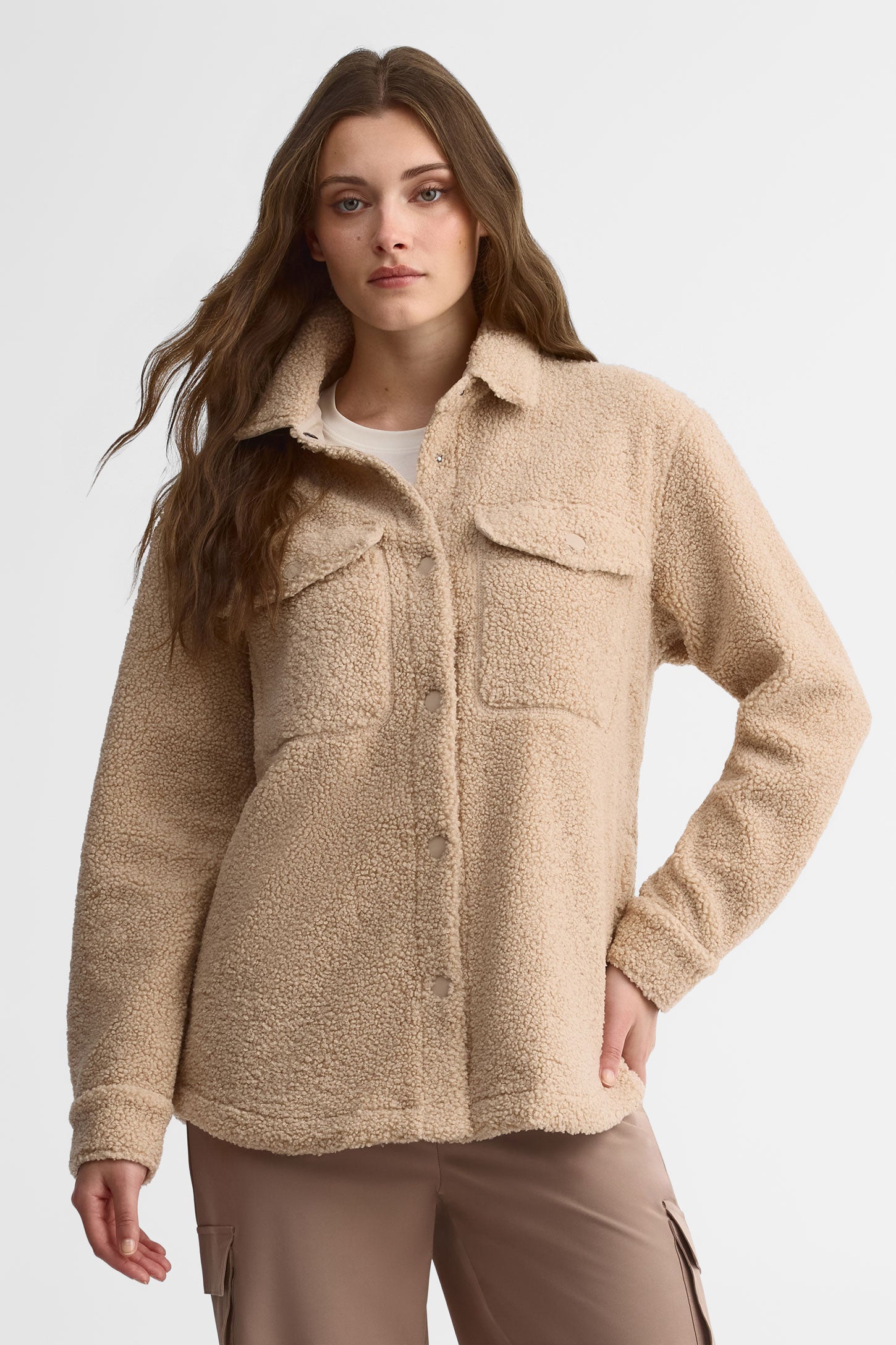 Veste en sherpa - Femme && BEIGE