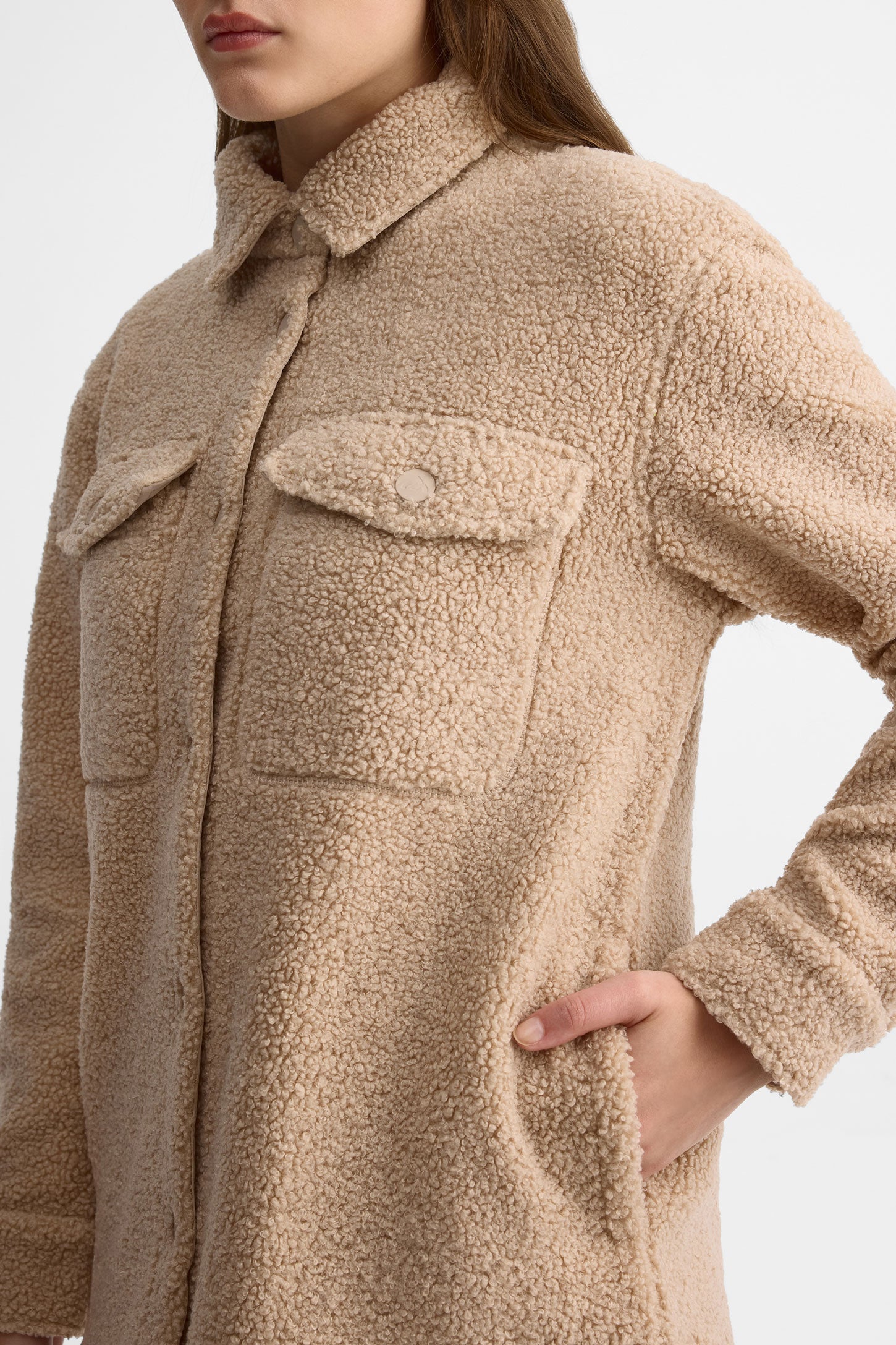 Veste en sherpa - Femme && BEIGE