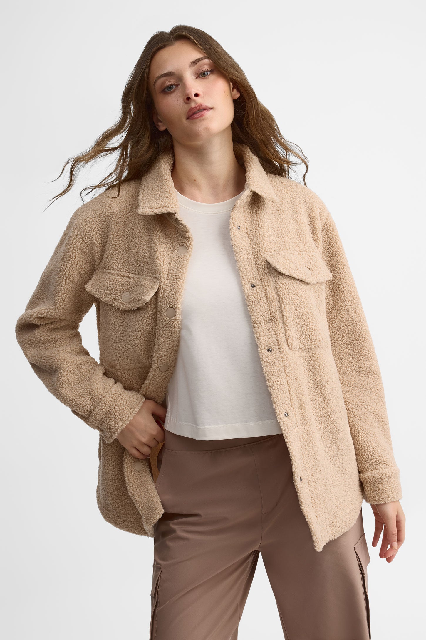 Veste en sherpa - Femme && BEIGE