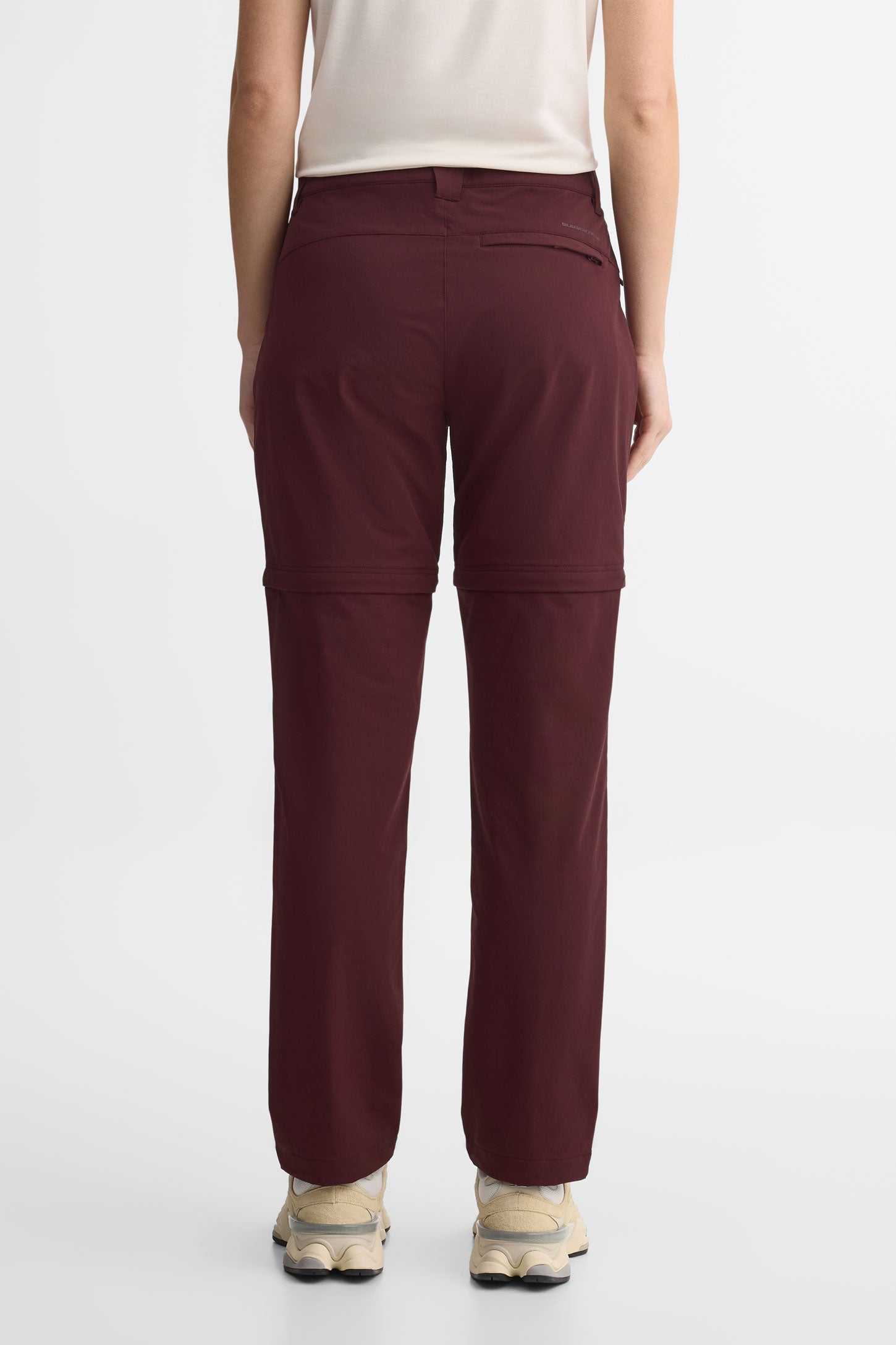 Pantalon convertible extensible 4 sens - Femme && ROUGE VIN