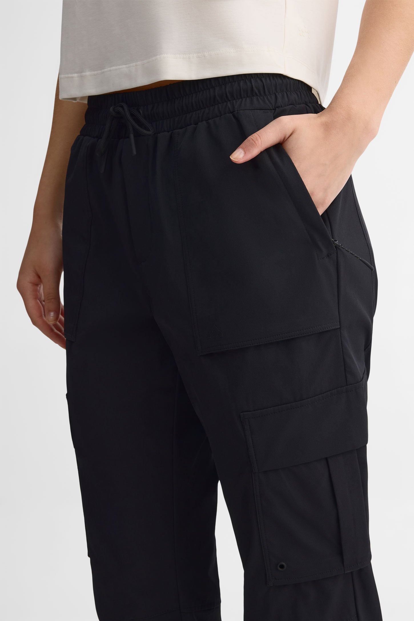 Pantalon cargo 7/8 - Femme && NOIR