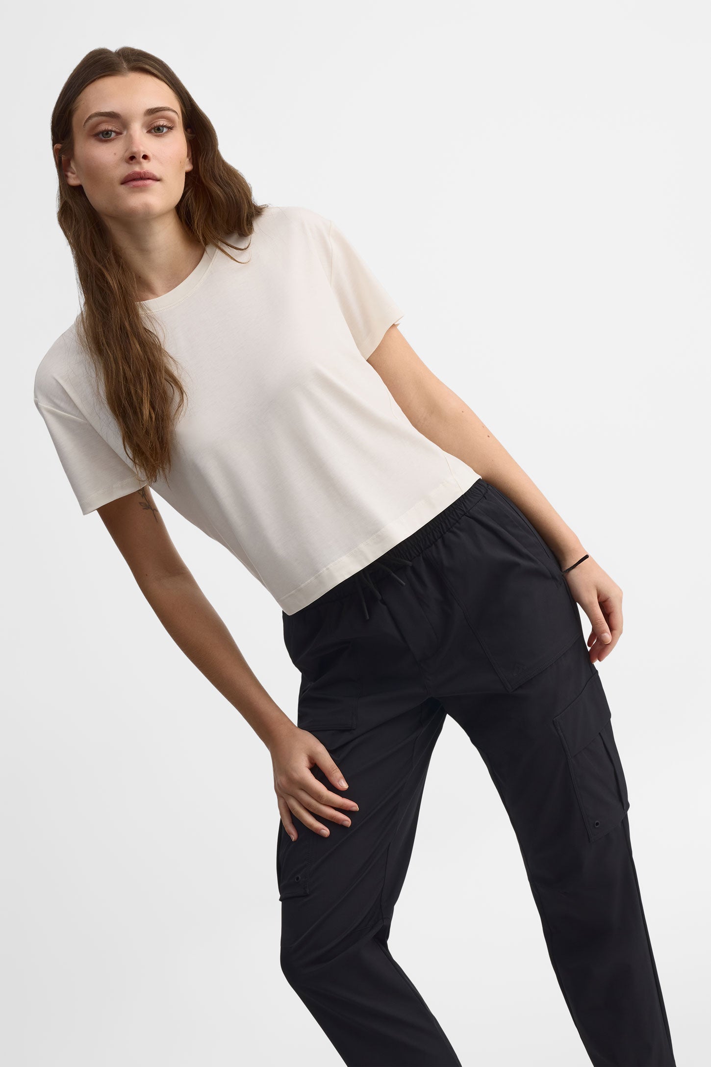 Pantalon cargo 7/8 - Femme && NOIR