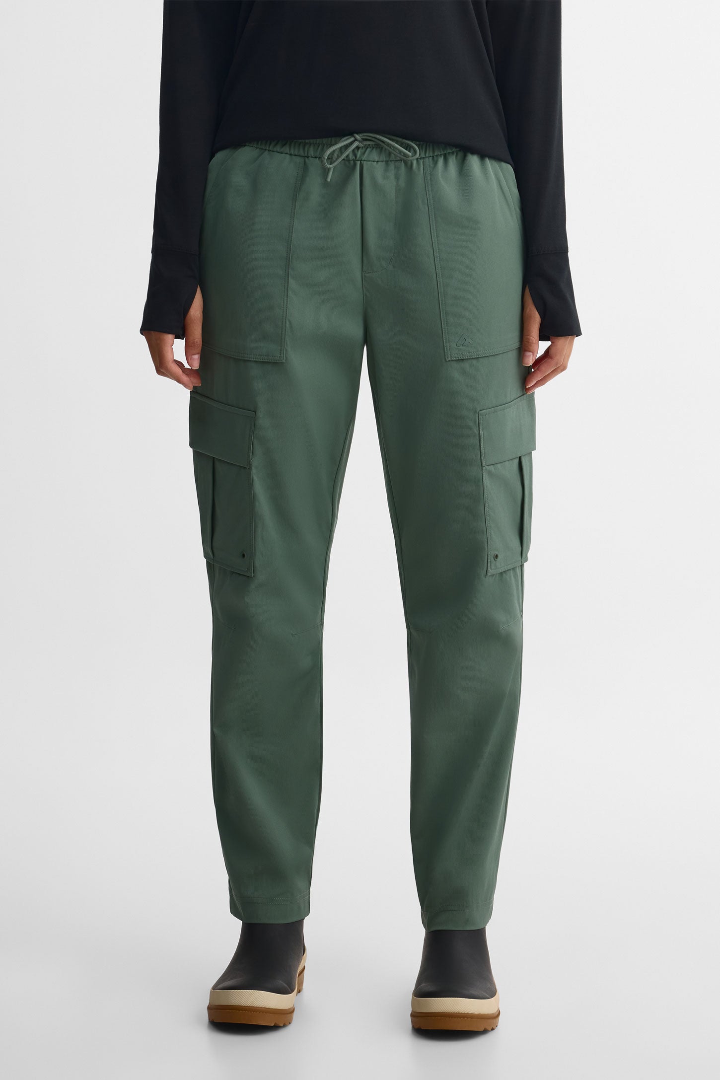 Pantalon cargo 7/8 - Femme && VERT
