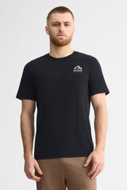 T-shirt col rond semi-ajusté - Homme && NOIR