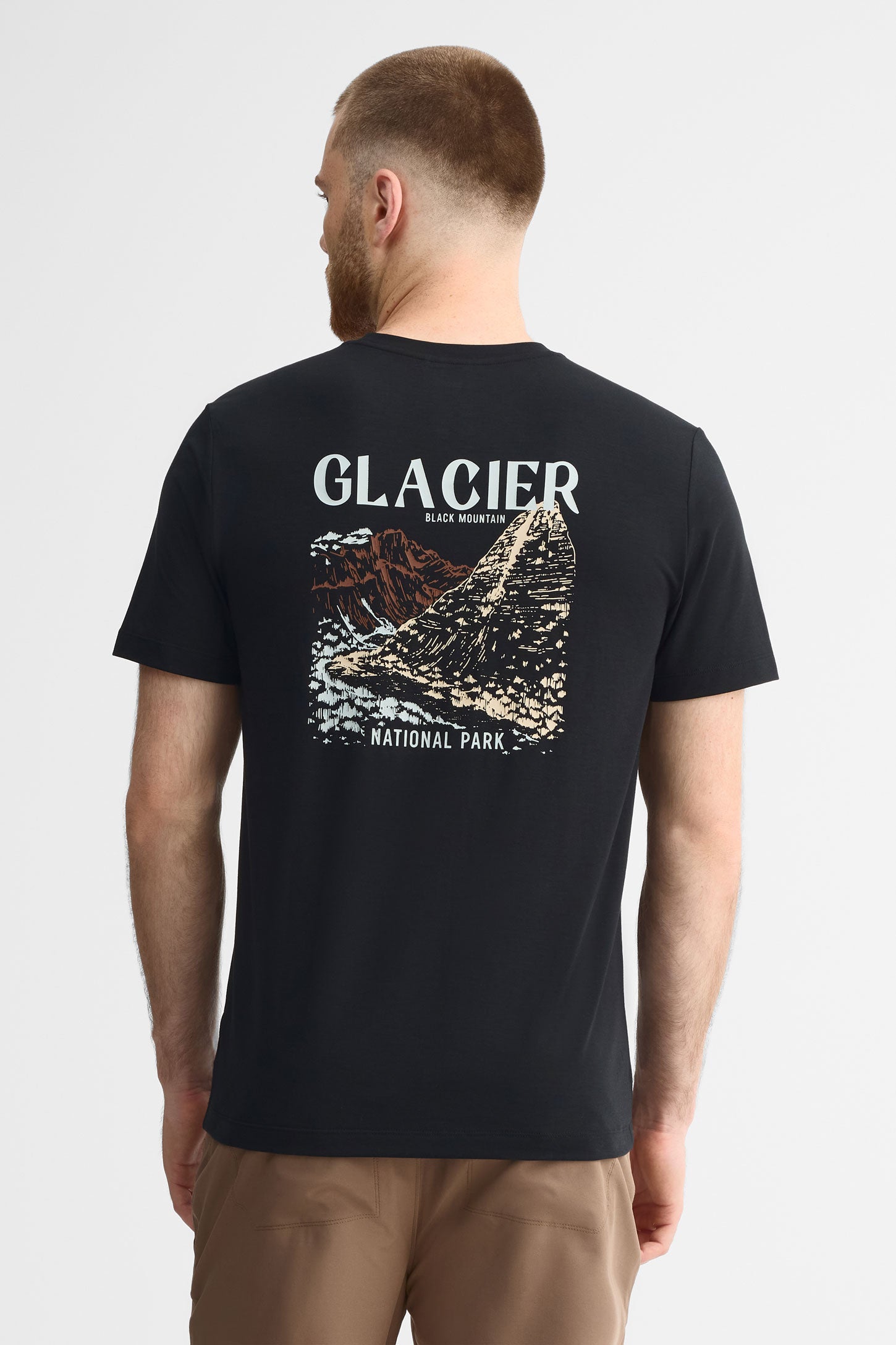 T-shirt col rond semi-ajusté - Homme && NOIR