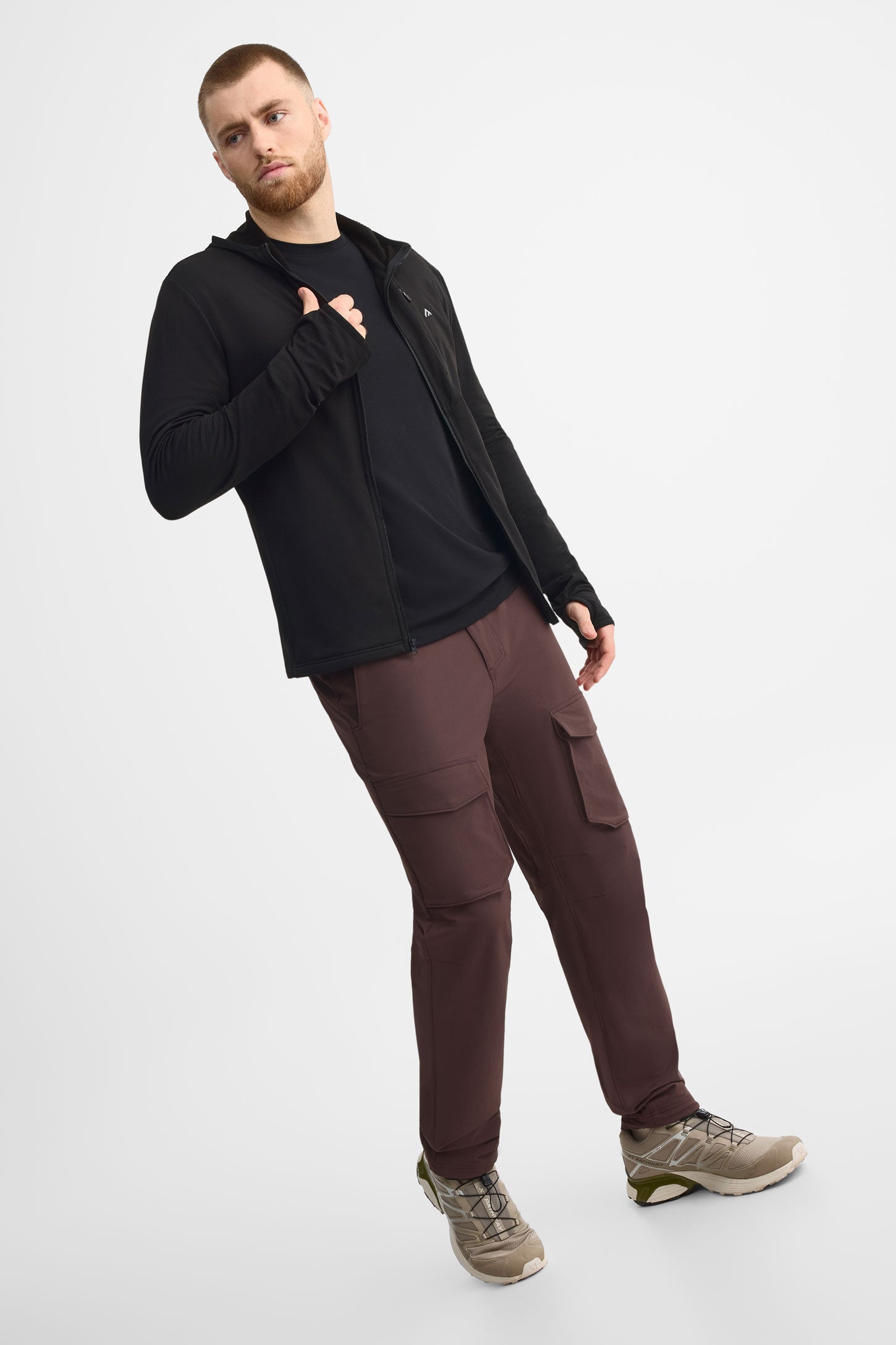 Chandail col rond manches longues - Homme && NOIR