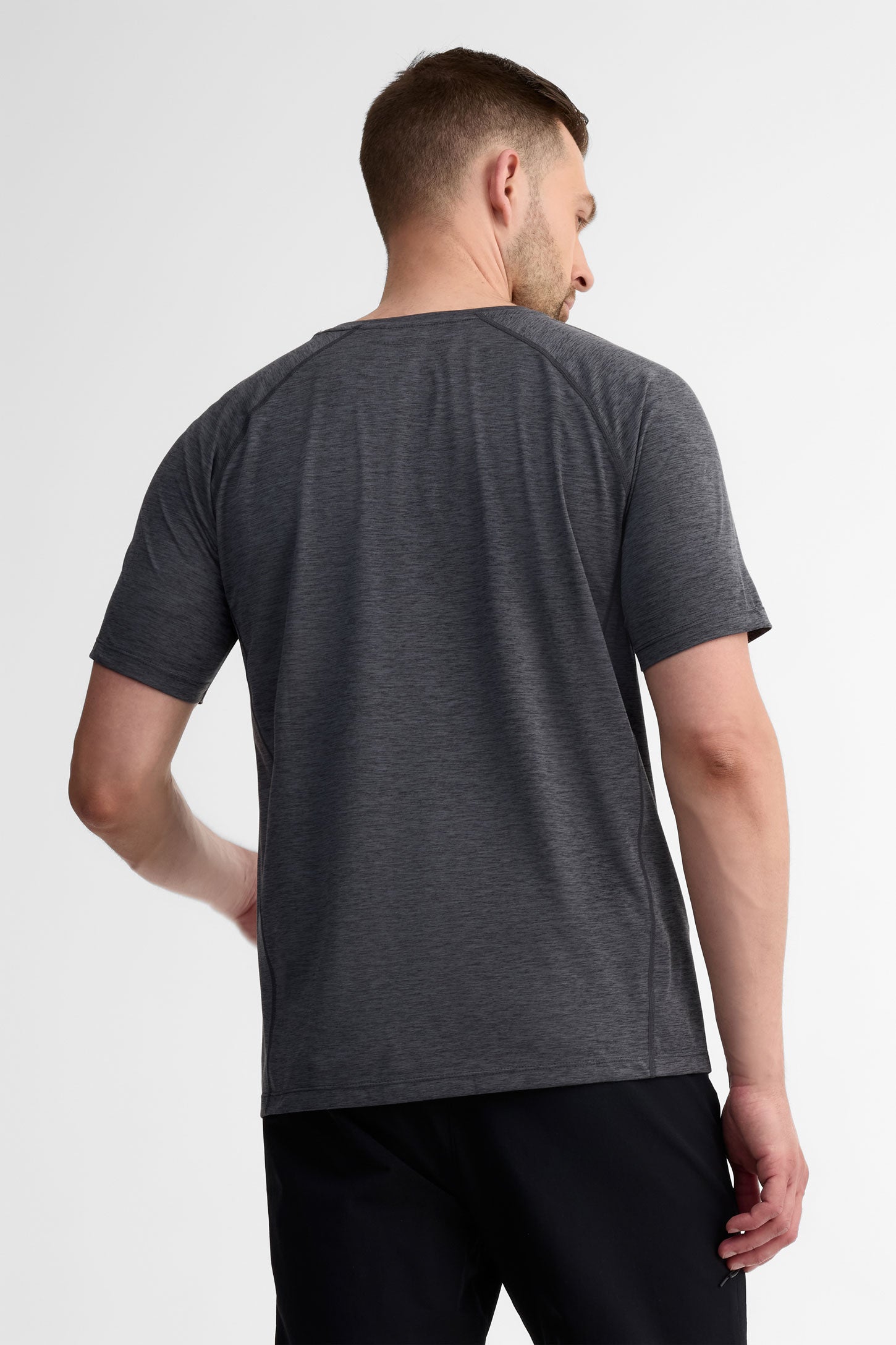 T-shirt col rond - Homme && CHARBON MIXTE
