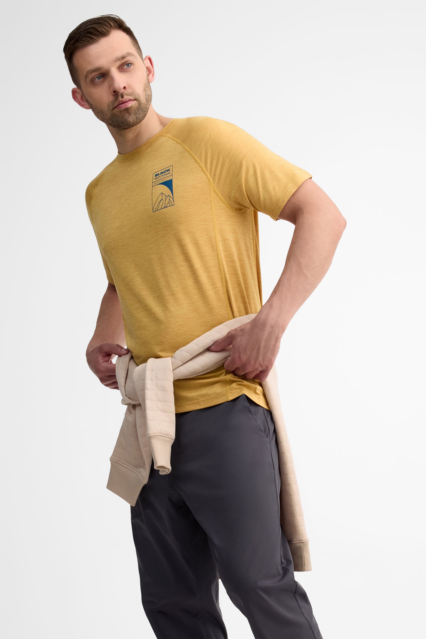 T-shirt col rond - Homme && OCRE