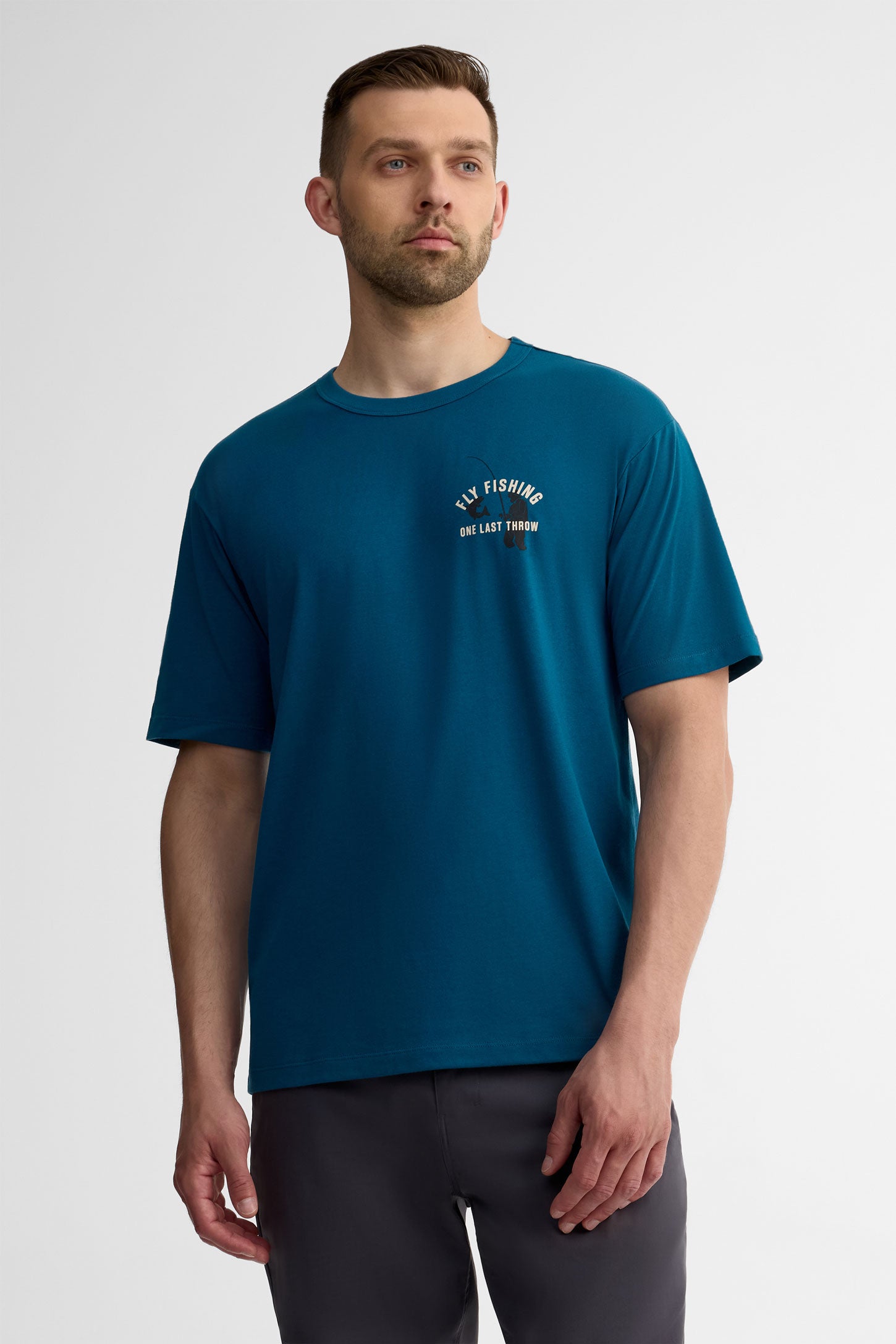 T-shirt col rond semi-ajusté coton bio - Homme && SARCELLE