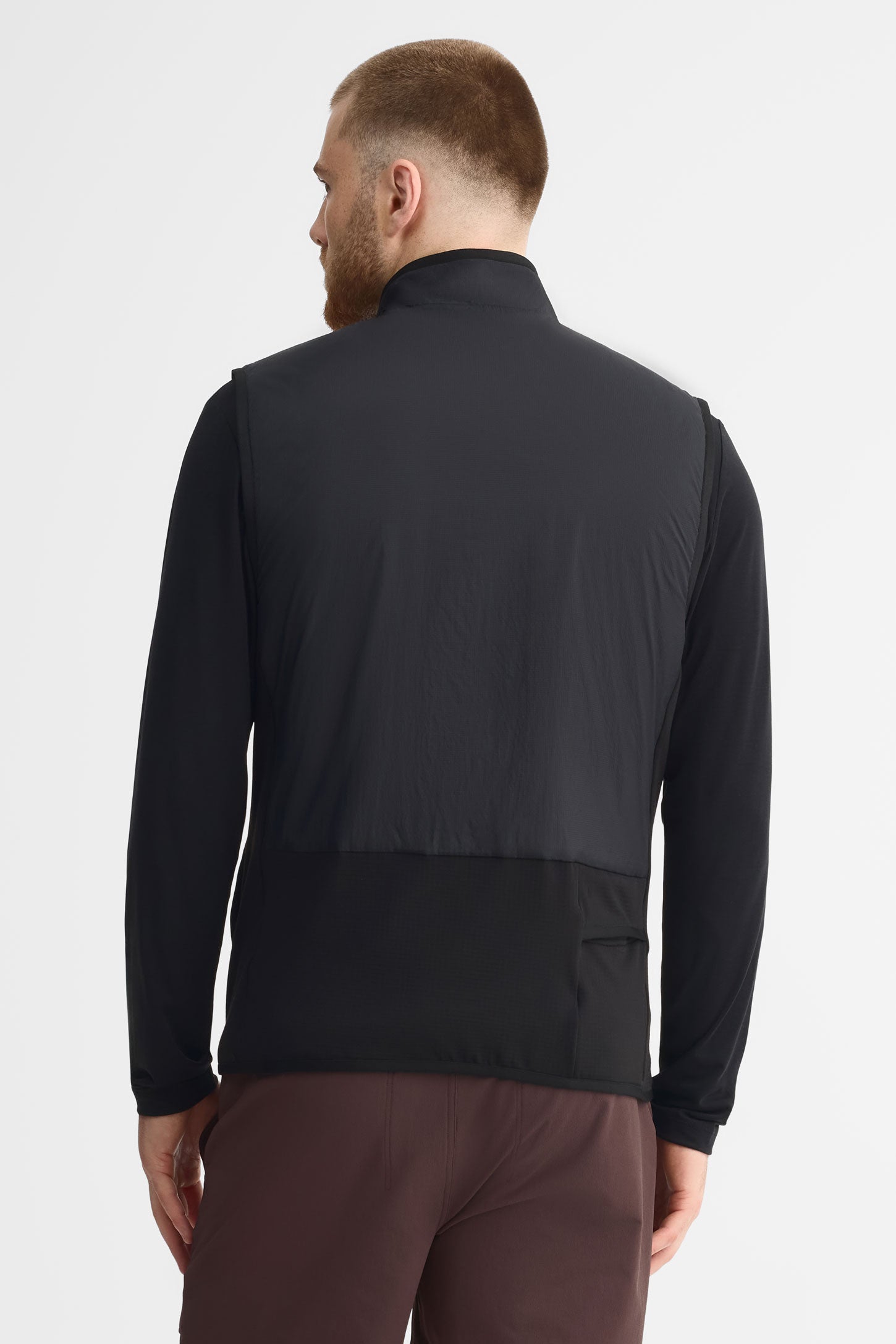 Veste sans manches col montant - Homme && NOIR