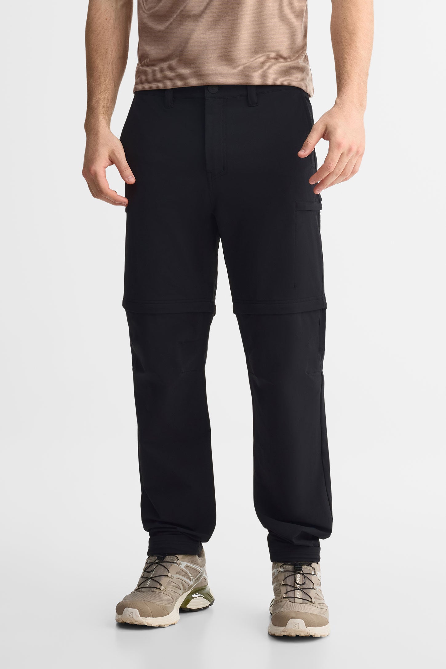Pantalon cargo convertible extensible 4 sens - Homme && NOIR